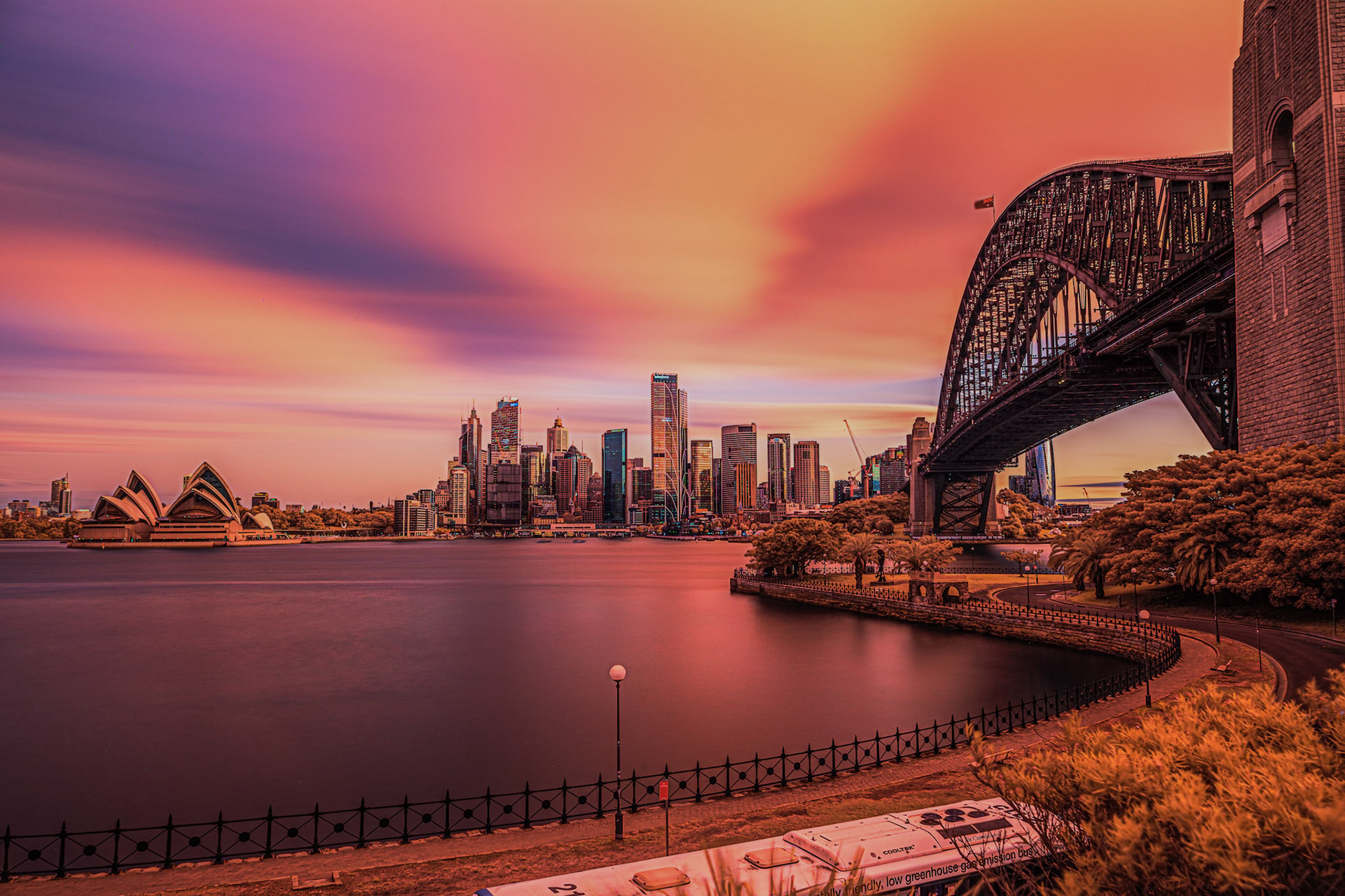 Moody sunset from Broughton Lookout