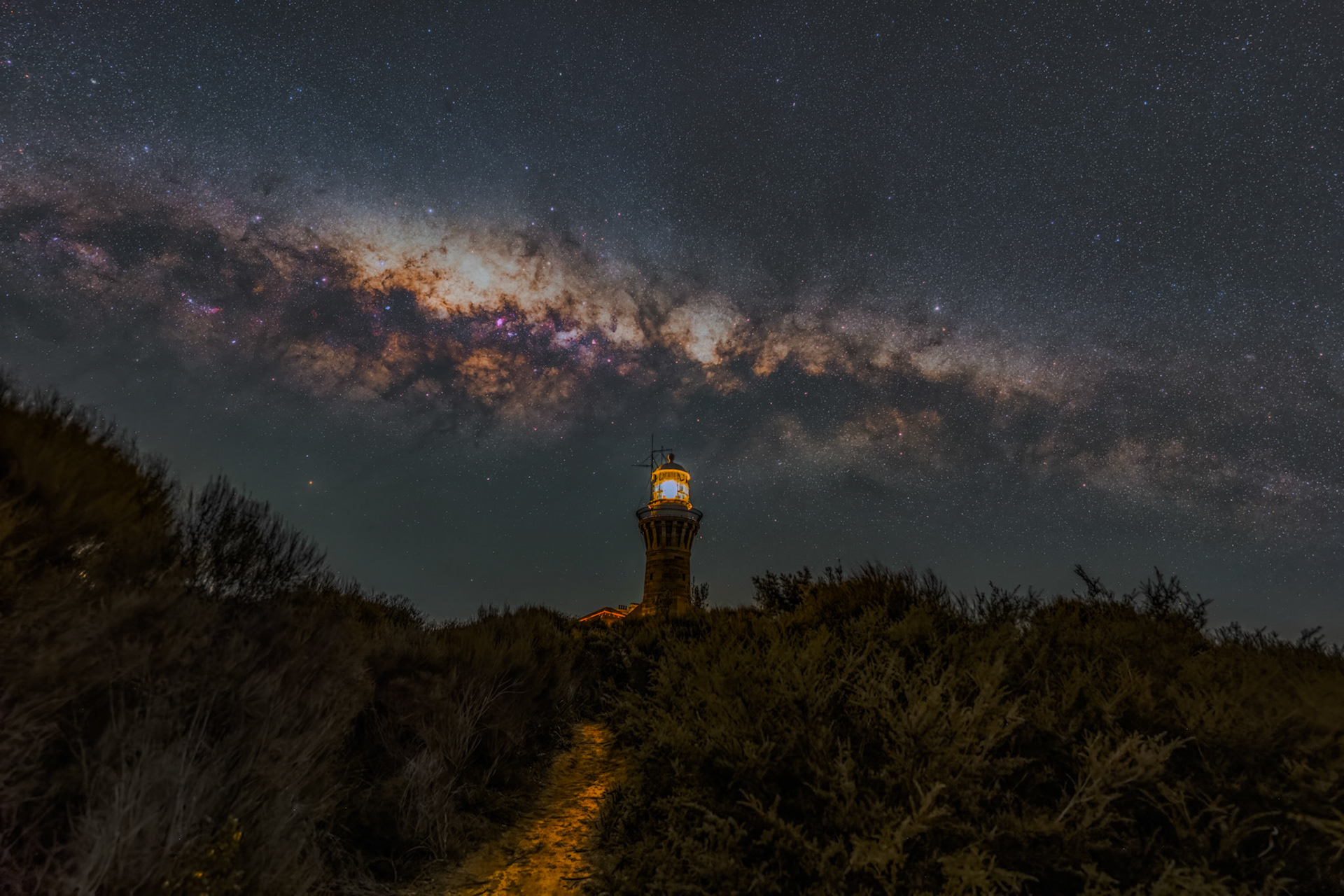 Milky Way over Barrenjoey Lighthouse