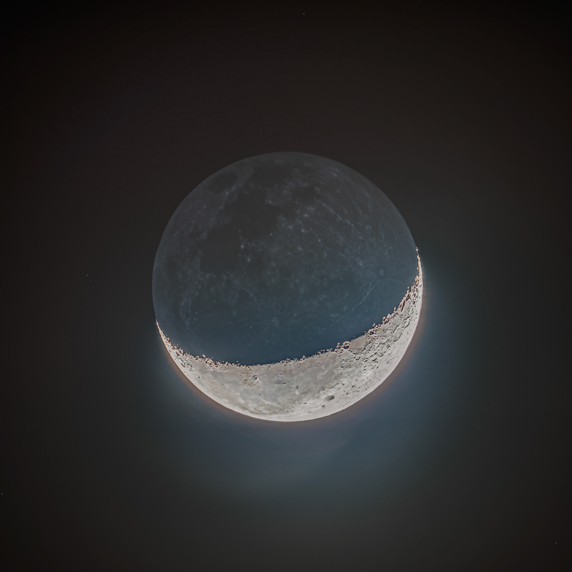 HDR Crescent Moon from Palm Beach