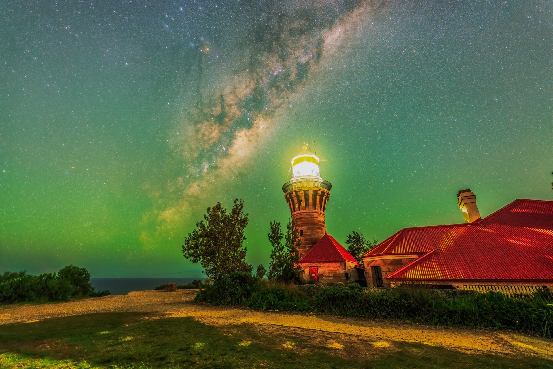 Milky Way over Barrenjoey Lighthouse