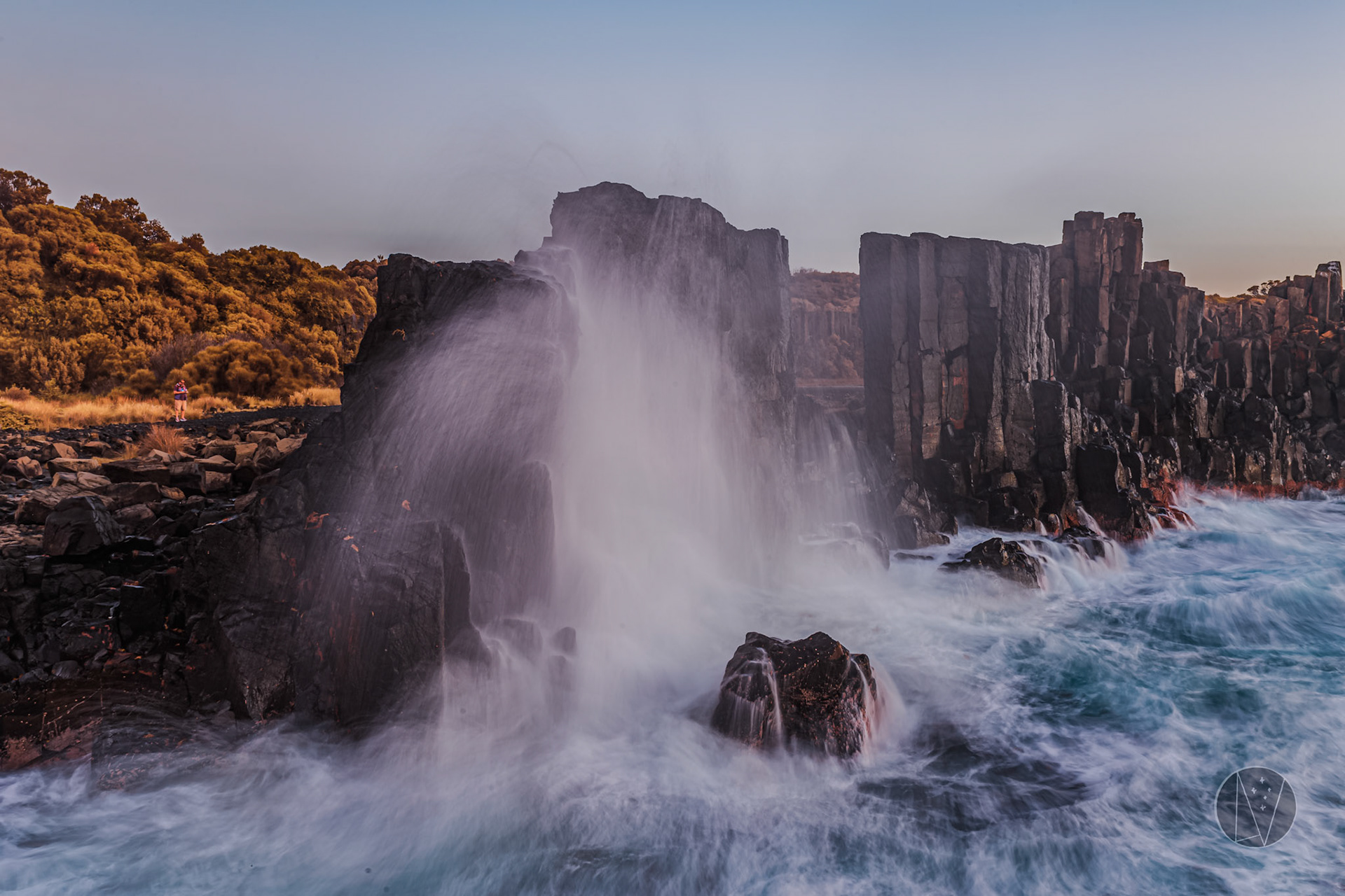 Crashing waves at Bombo Headland