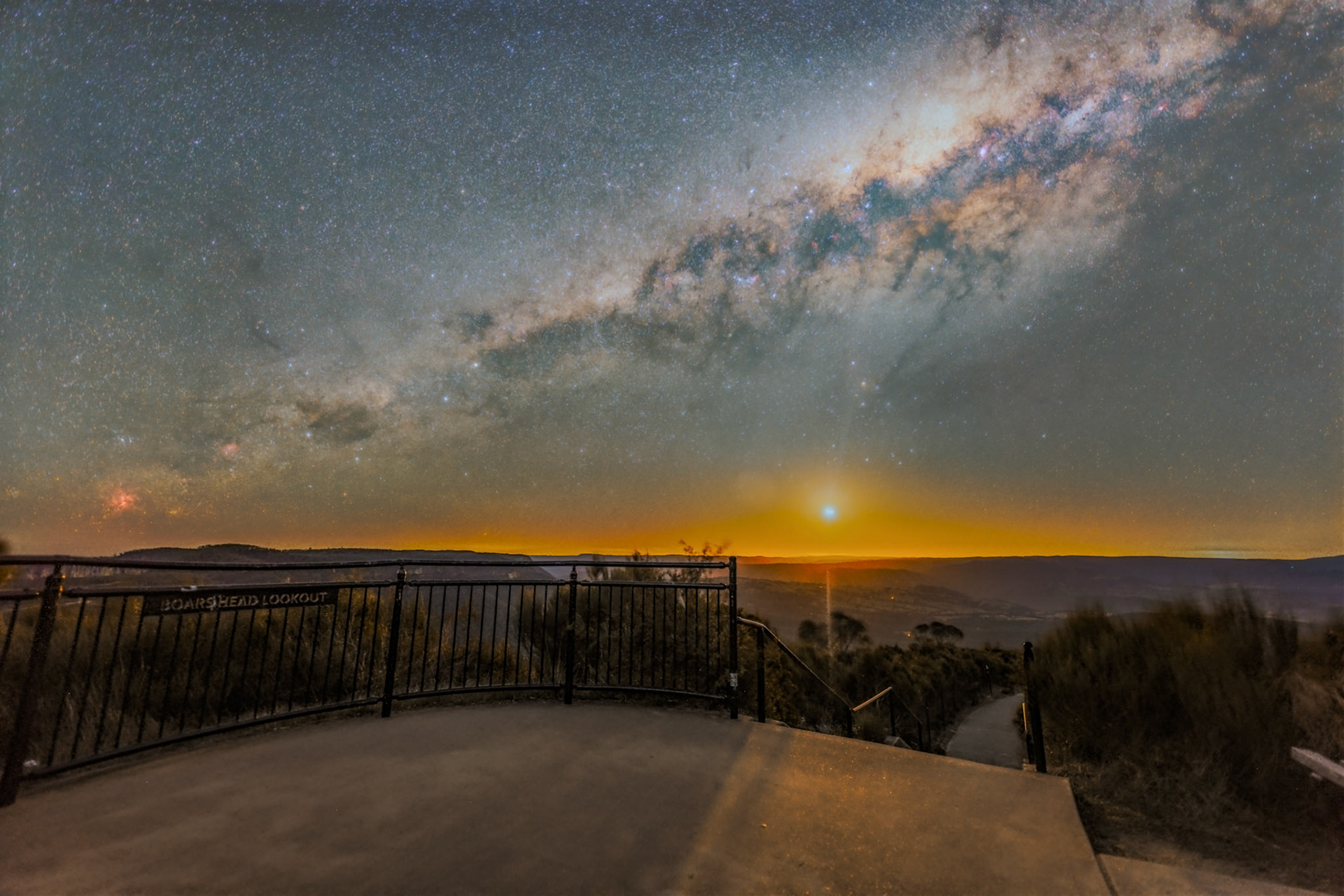 Milky Way and Moon from Cahills Lookout