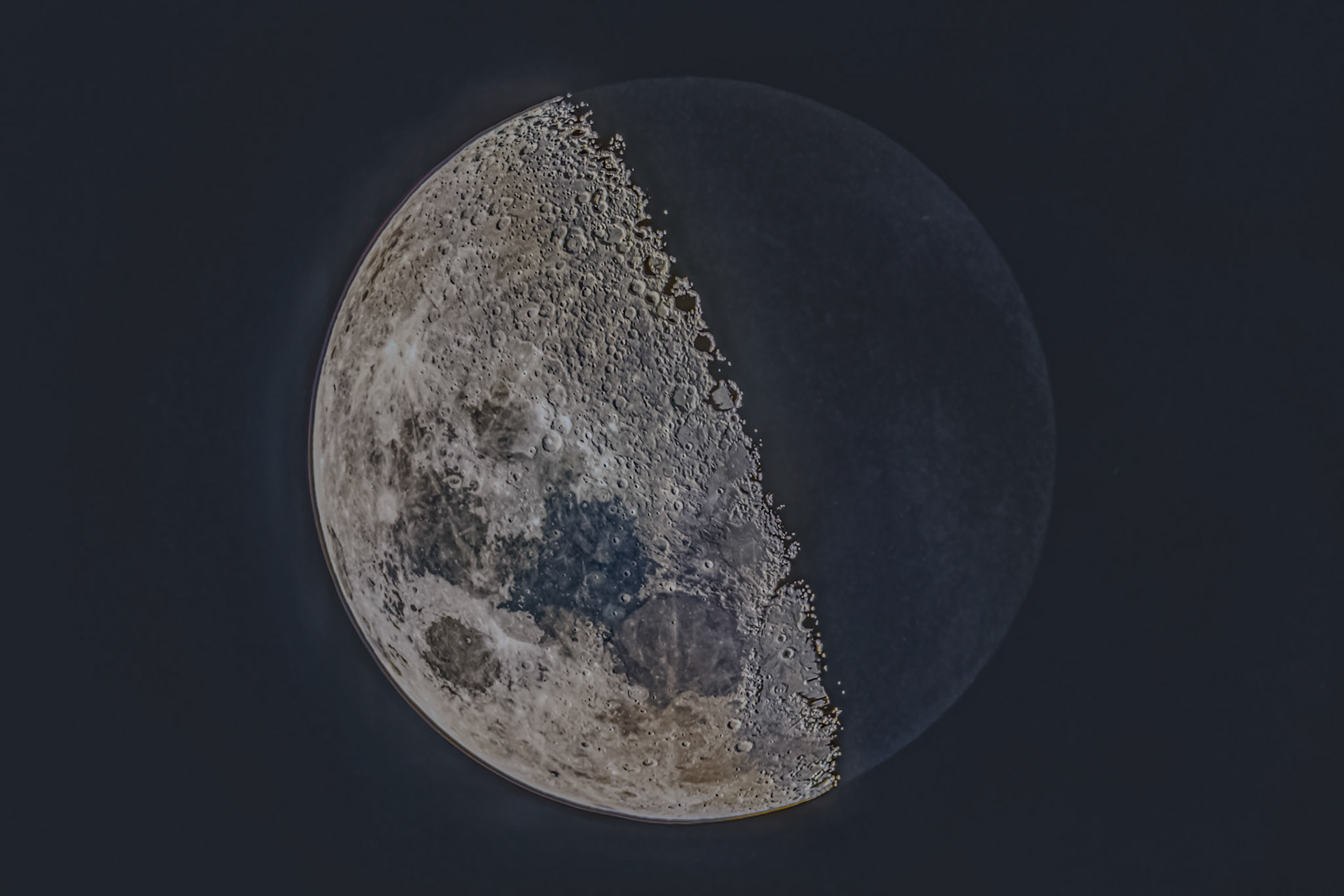 HDR Moon from Stanwell Tops