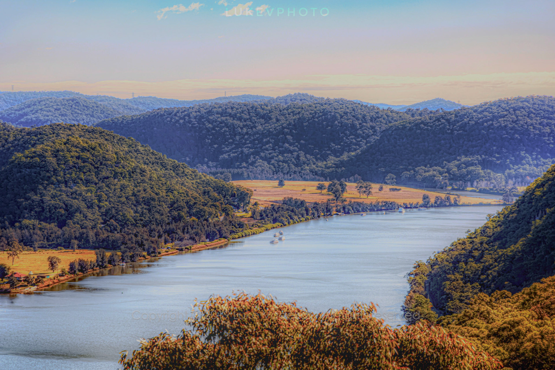 Wiseman's Ferry from Hawkins Lookout