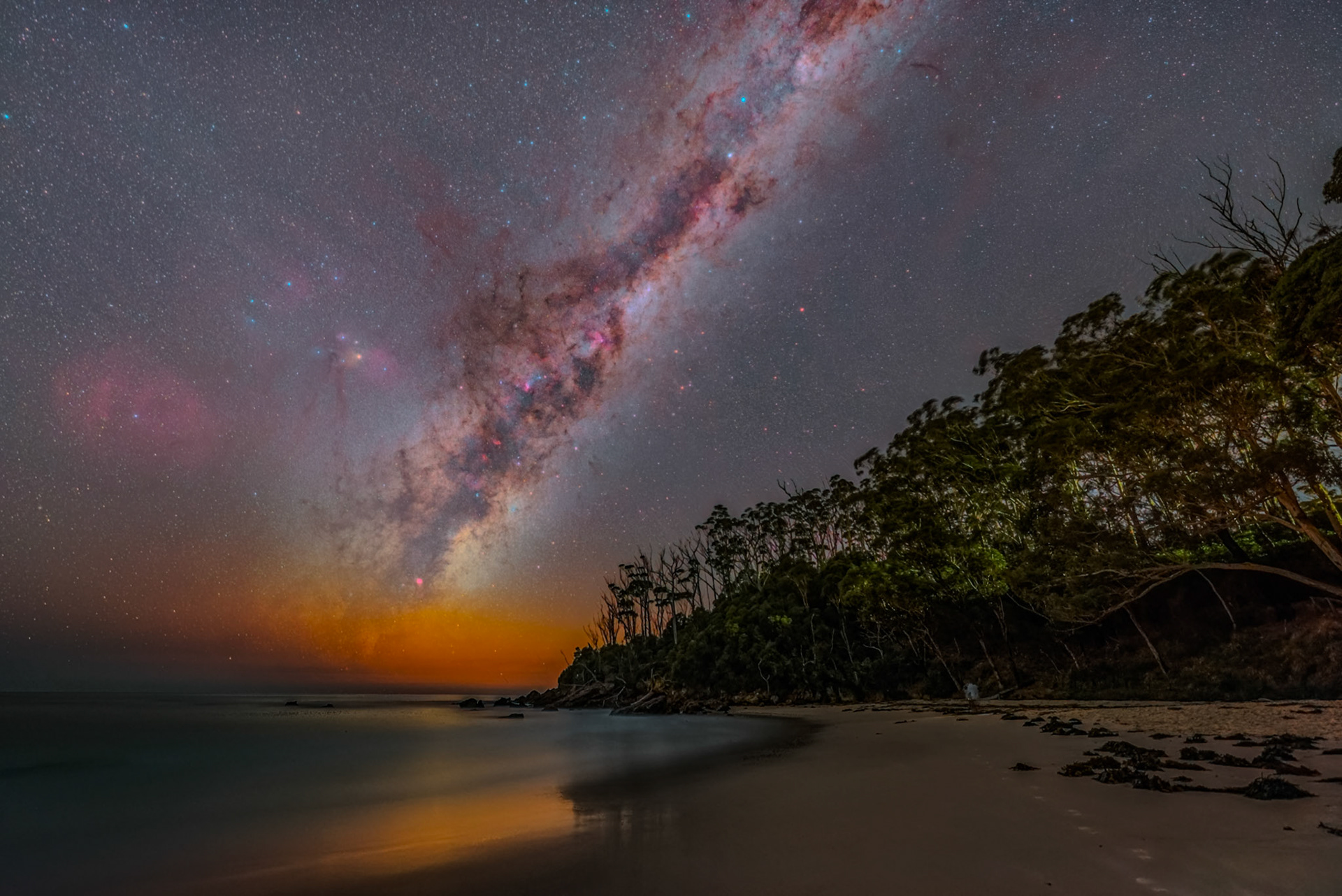 Milky Way over Flat Rock Beach