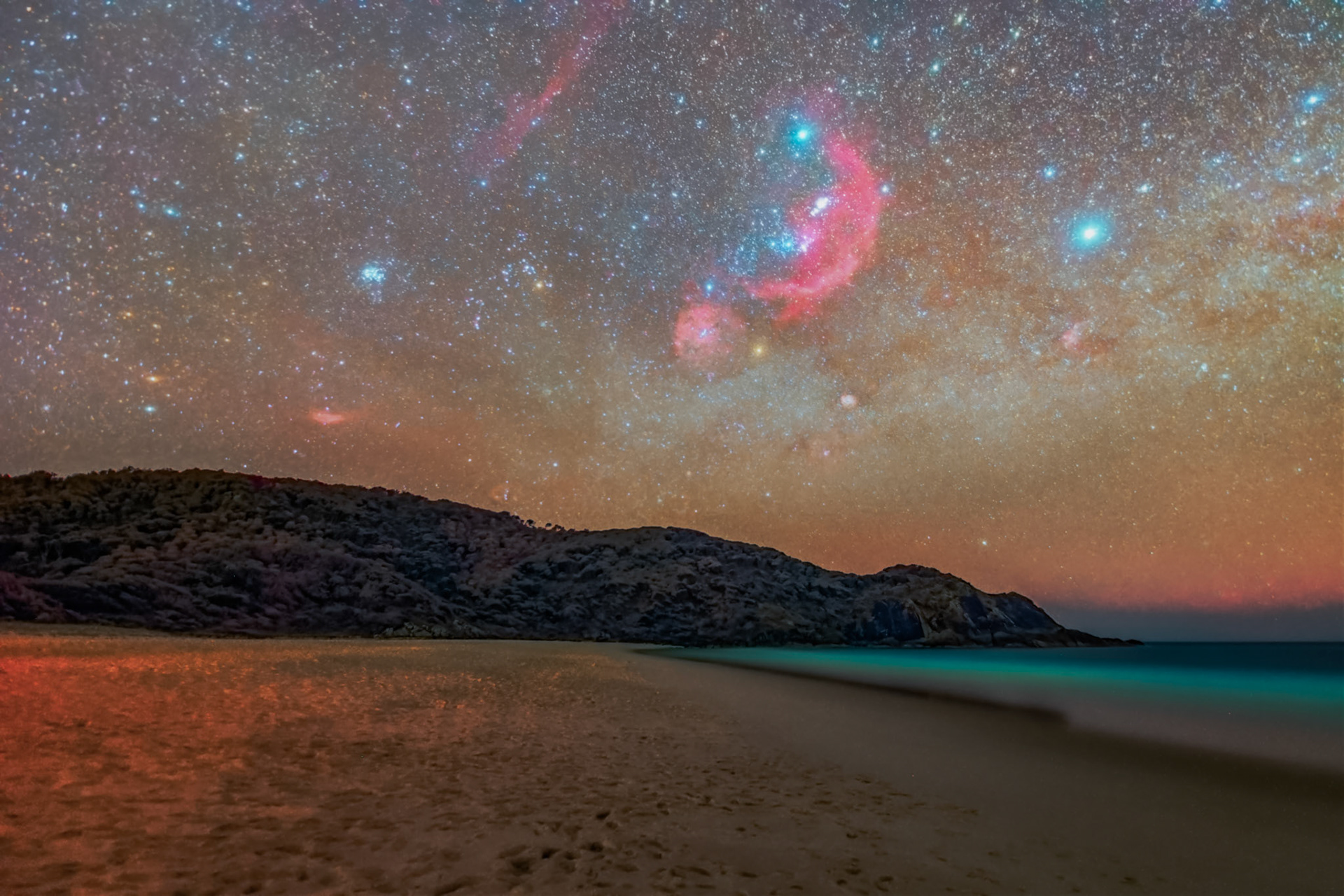 Orion over Boomerang Beach