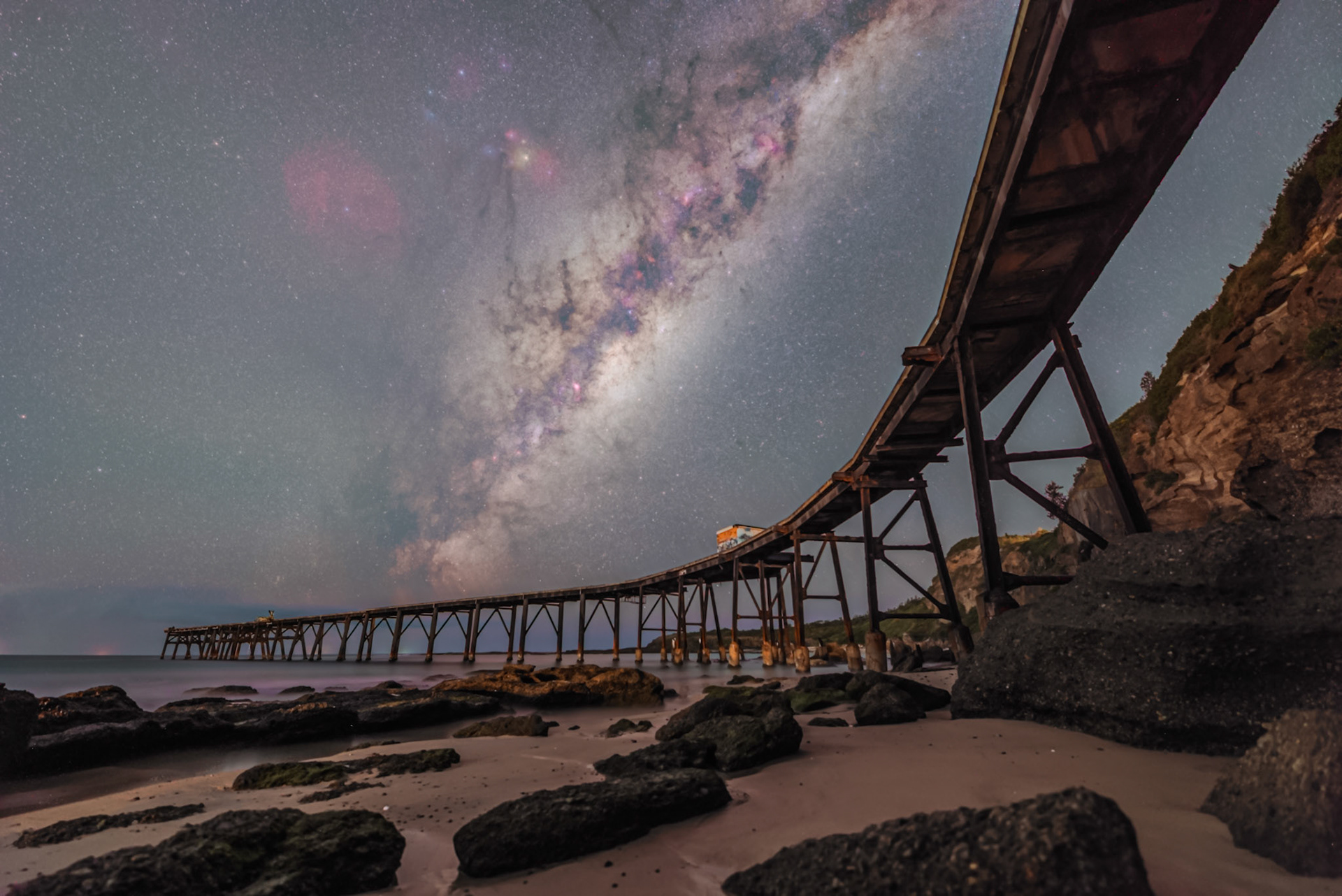 Milky Way over Catherine Hill Bay Jetty