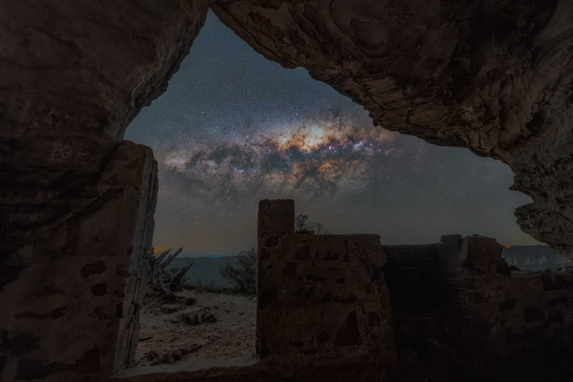 Milky Way over Lincolns Rock Cave