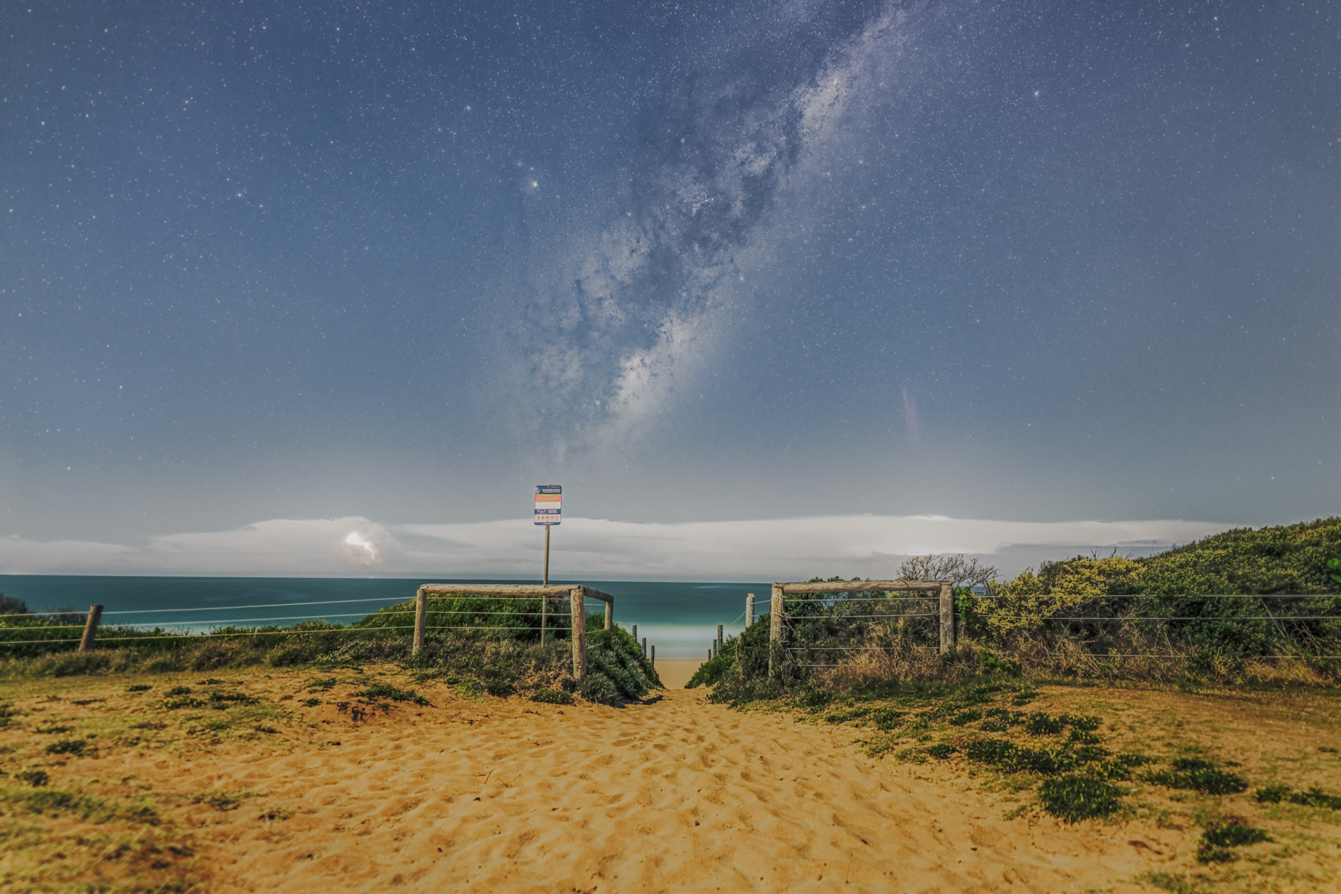 Moonlit Milky Way from Palm Beach