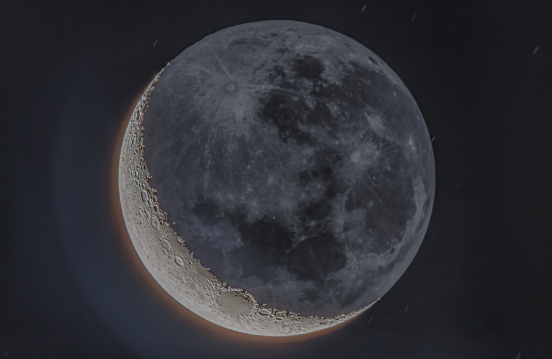 HDR Waxing Crescent Moon from Pejar