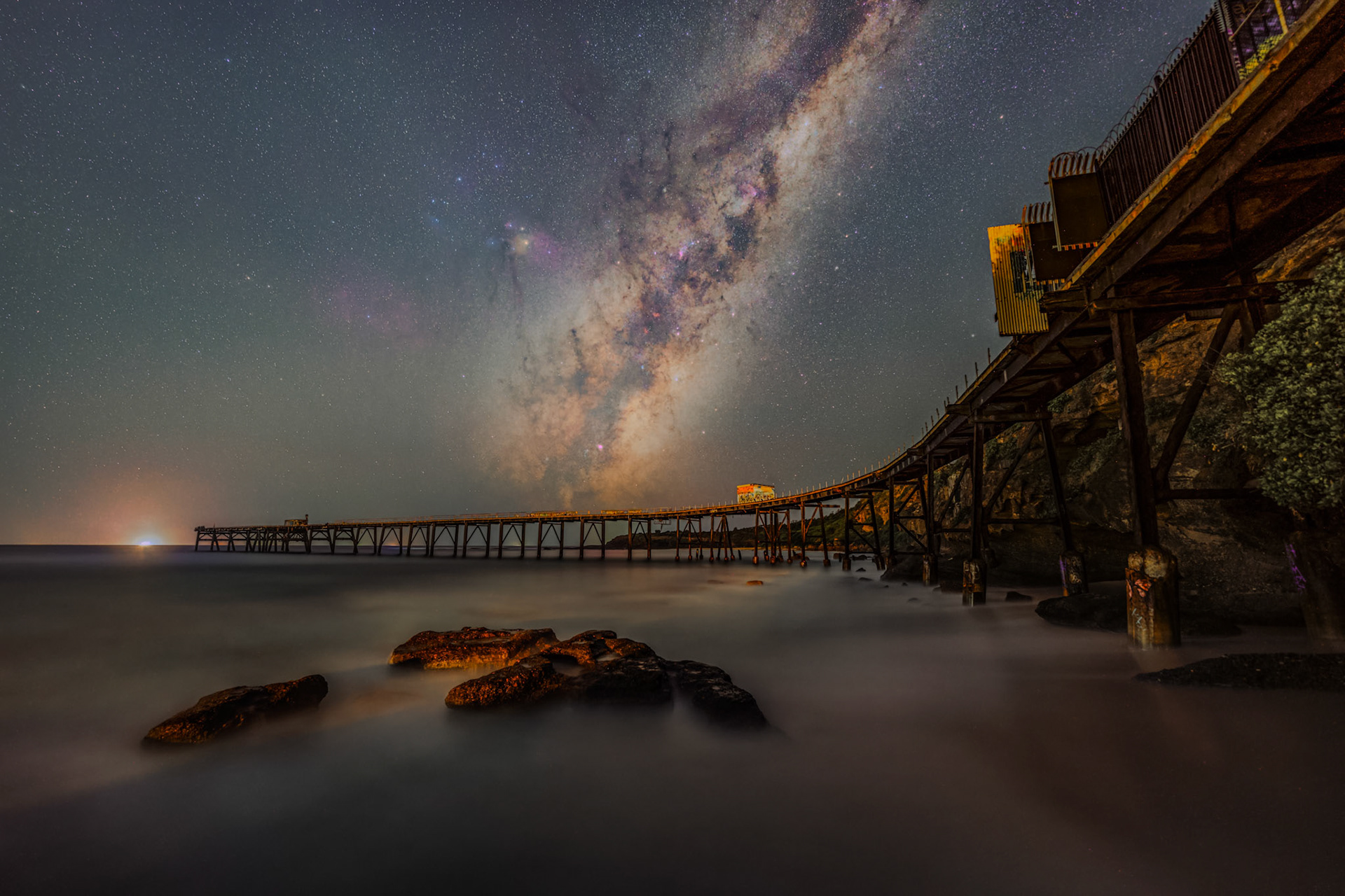 Milky Way over Catherine Hill Bay Jetty