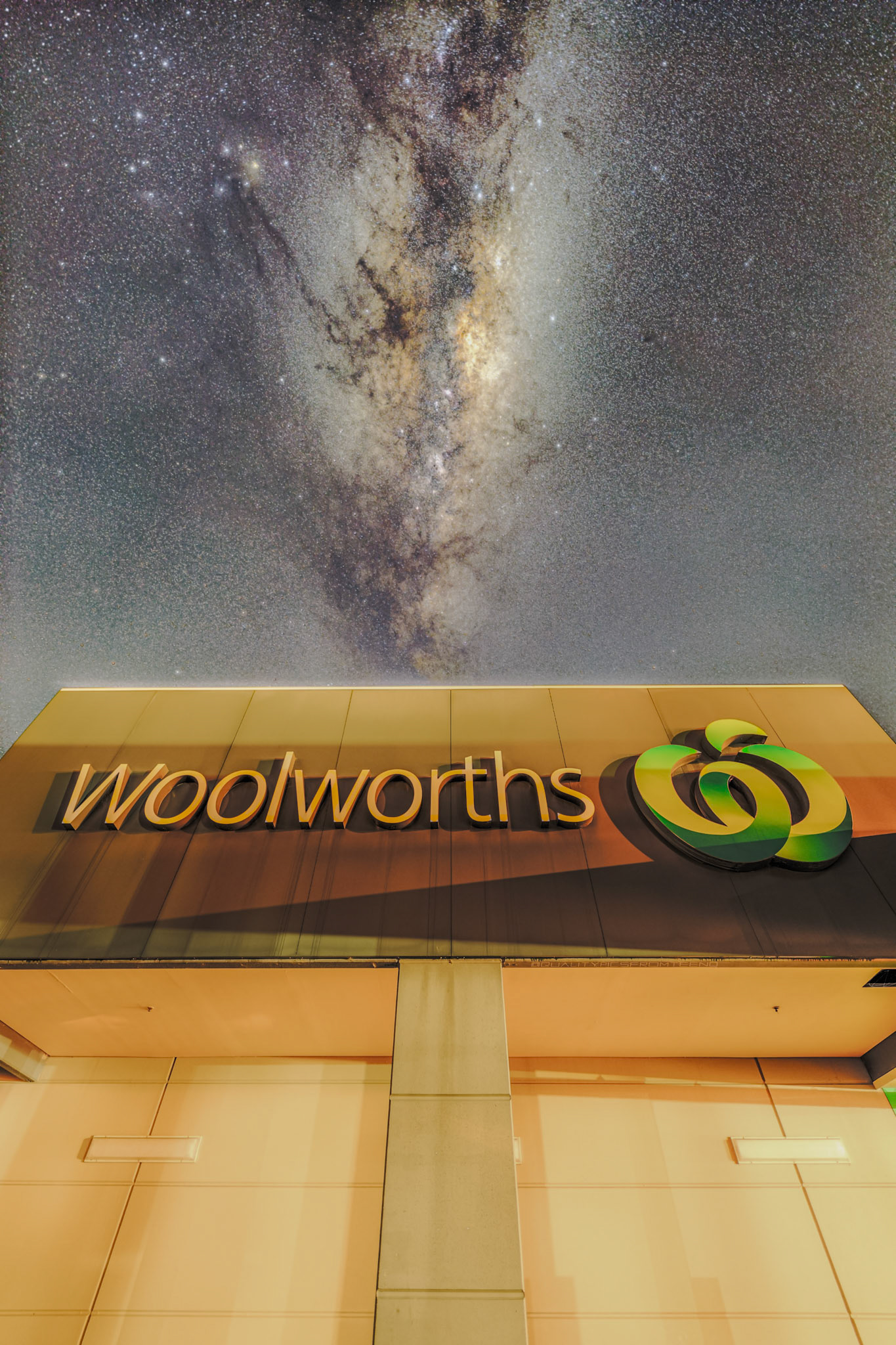 Milky Way above Woolworths in Mona Vale