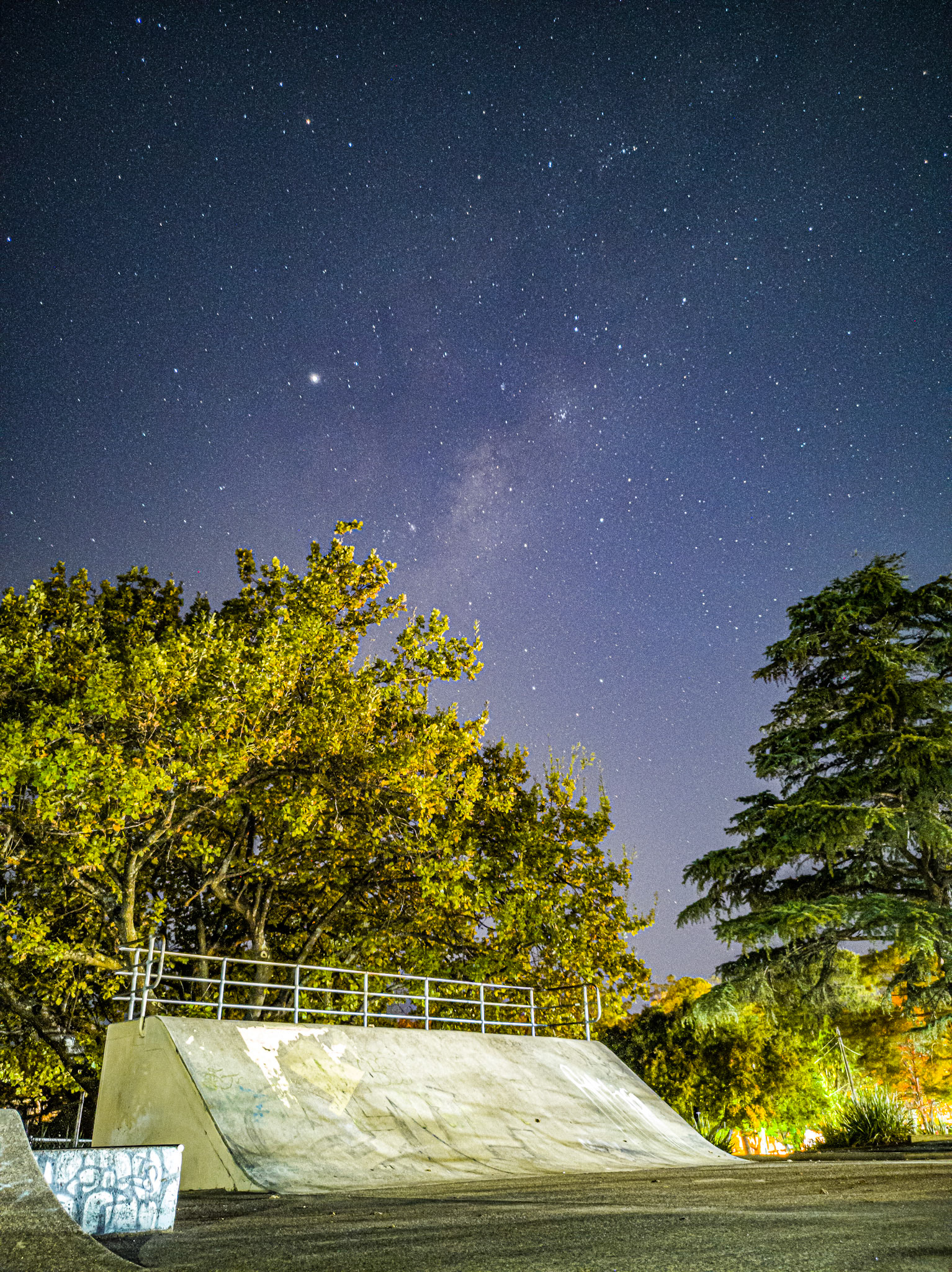 Milky Way over St Ives Skatepark