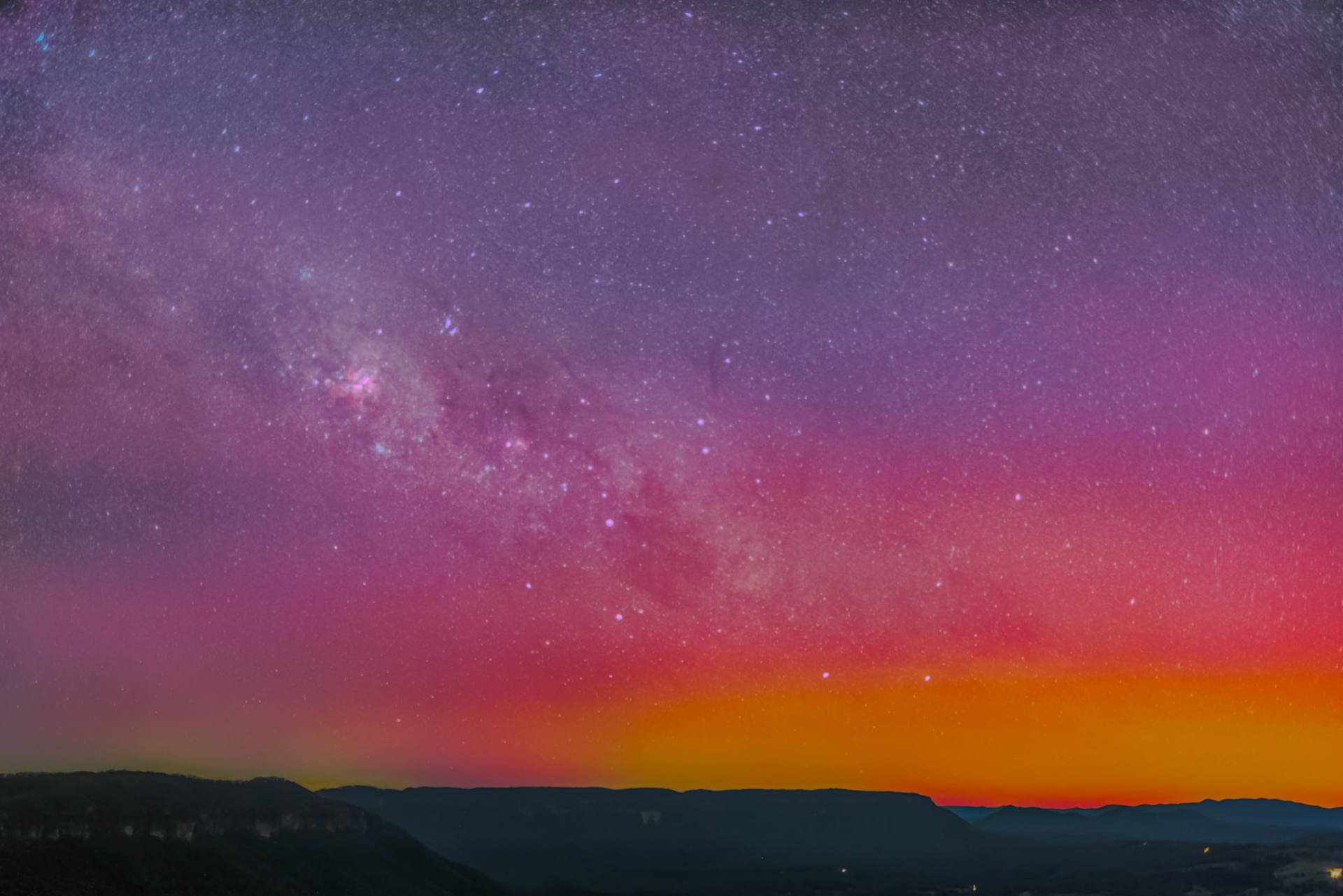 Aurora Australis from Hargraves Lookout