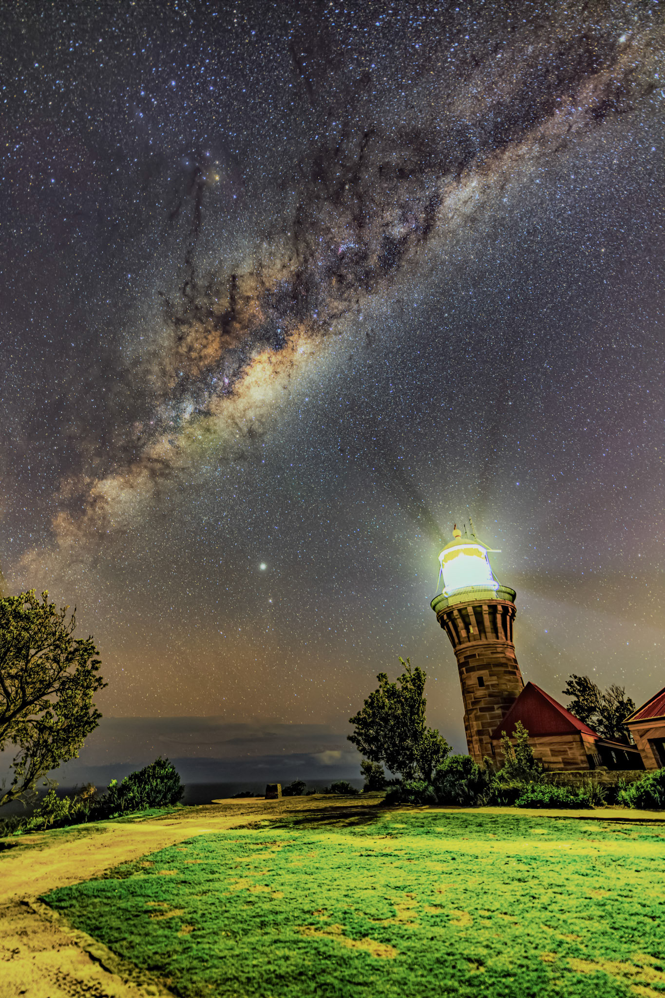 Milky Way over Barrenjoey Lighthouse