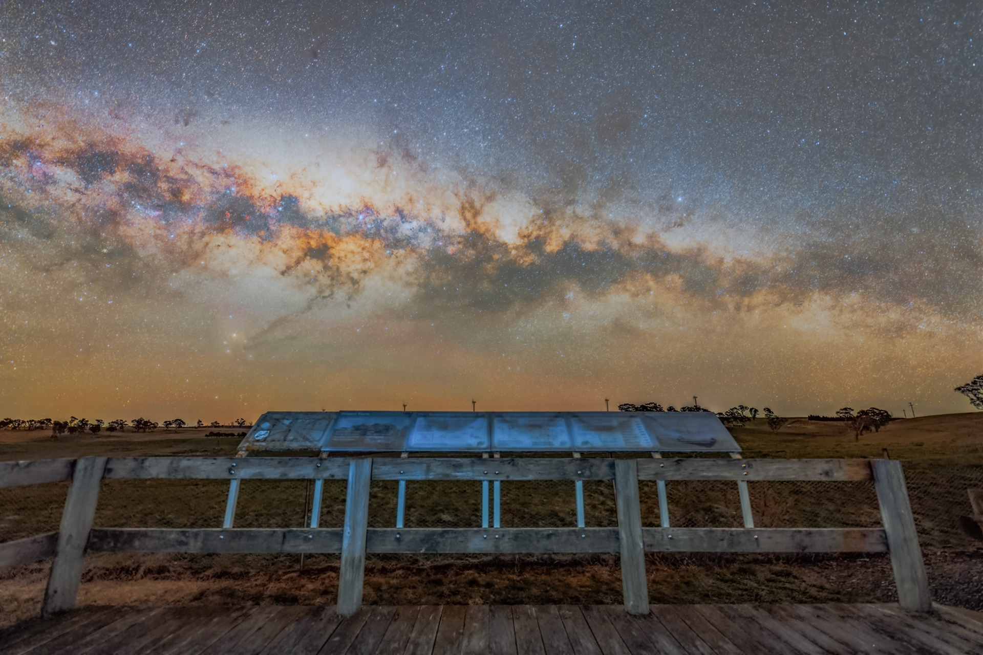 Milky Way from Crookwell Wind Farm