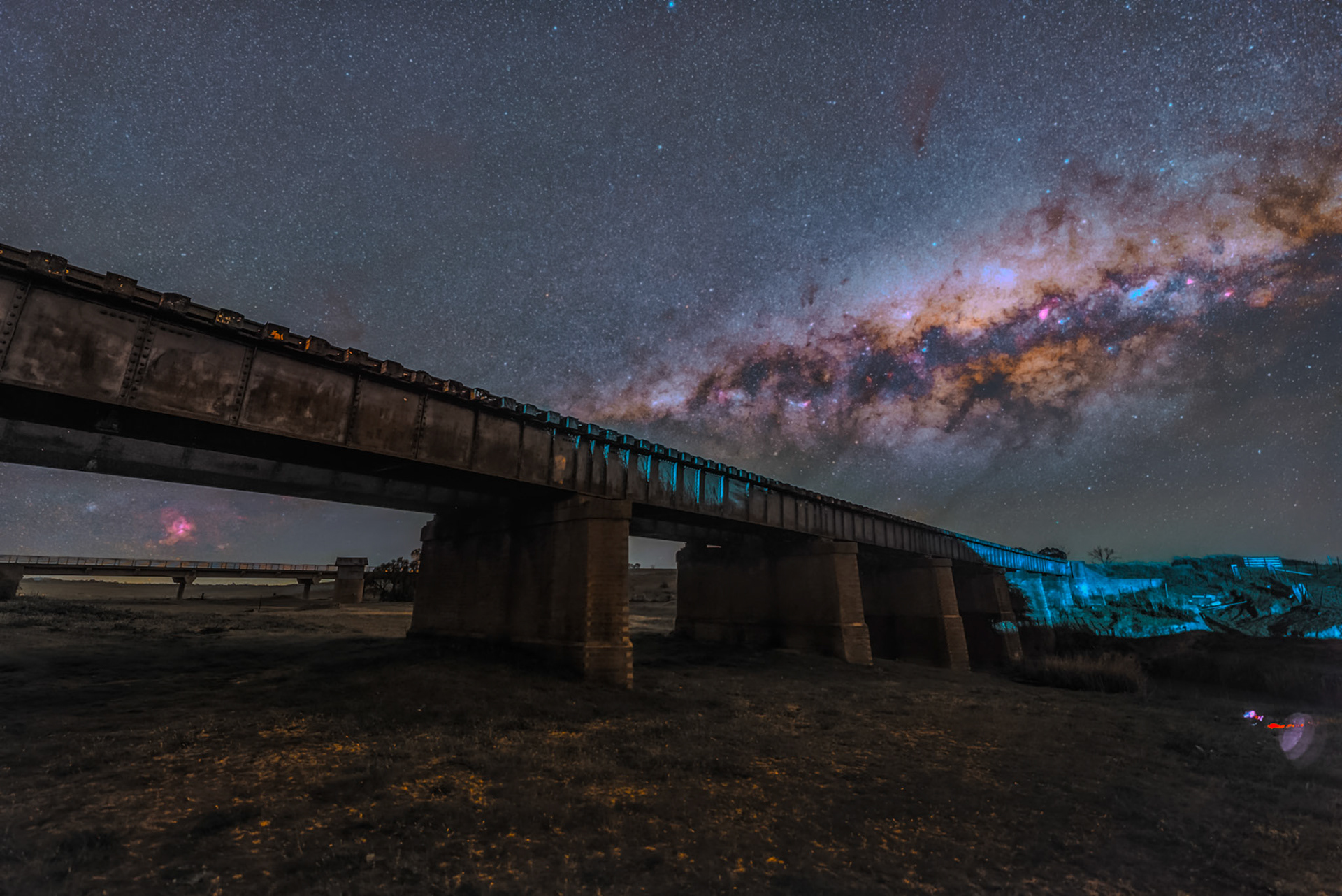 Milky Way over Cullerin Railway Bridge