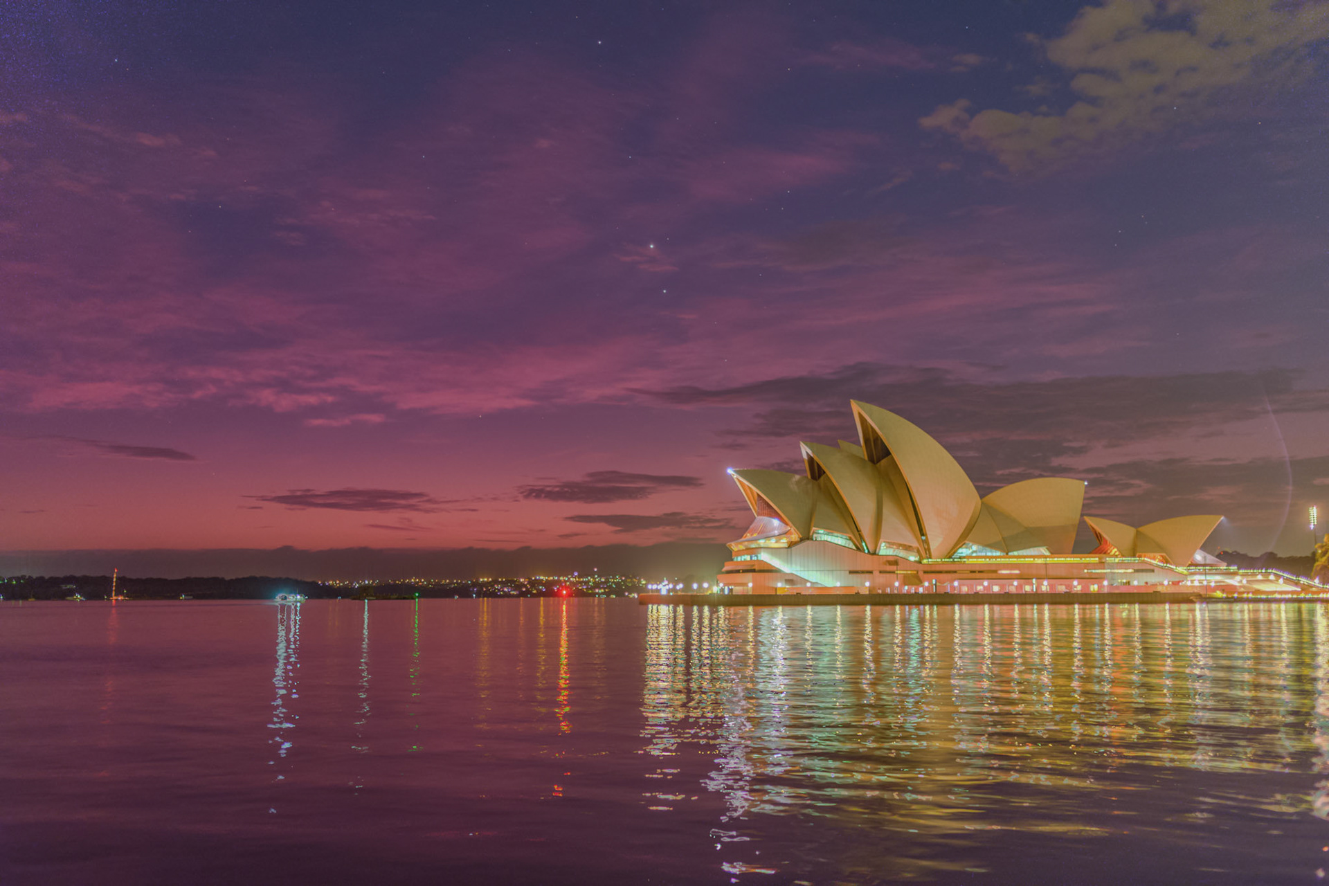 Twilight and planets from Hickson Road
