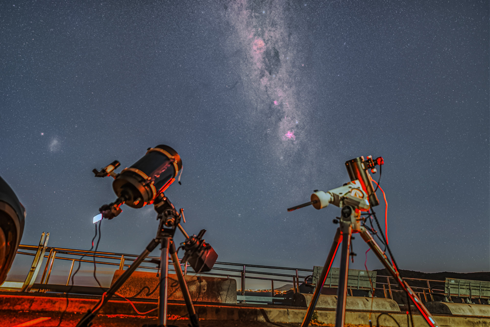 Milky Way over Telescopes at Stanwell Tops