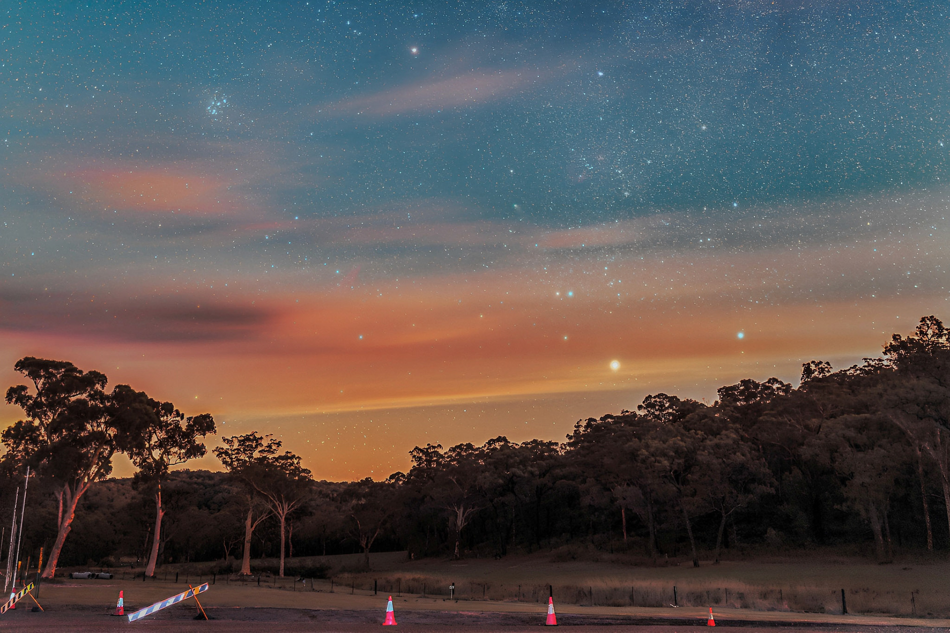 The Night Sky and high clouds from Putty