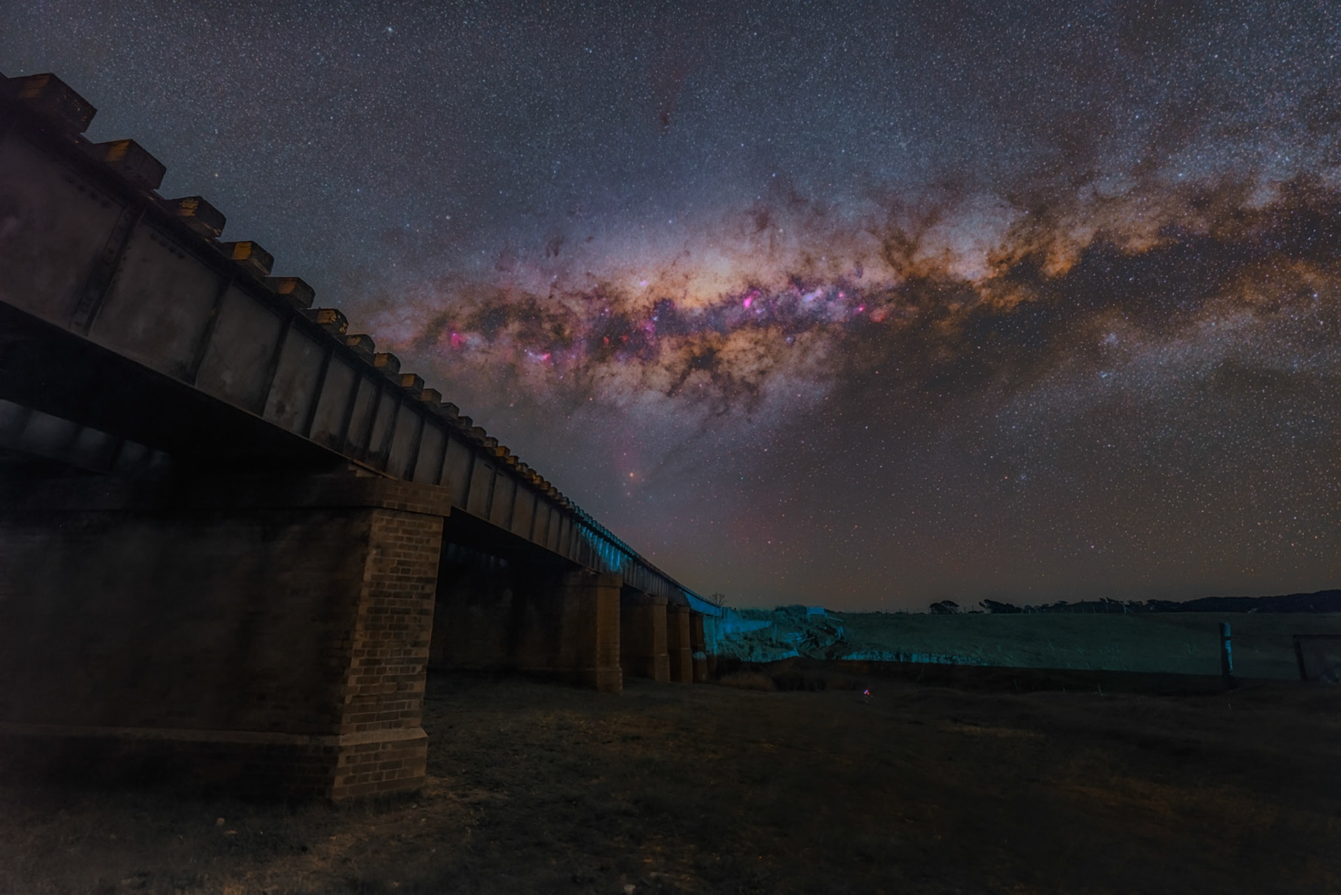 Milky Way over Cullerin Railway Bridge