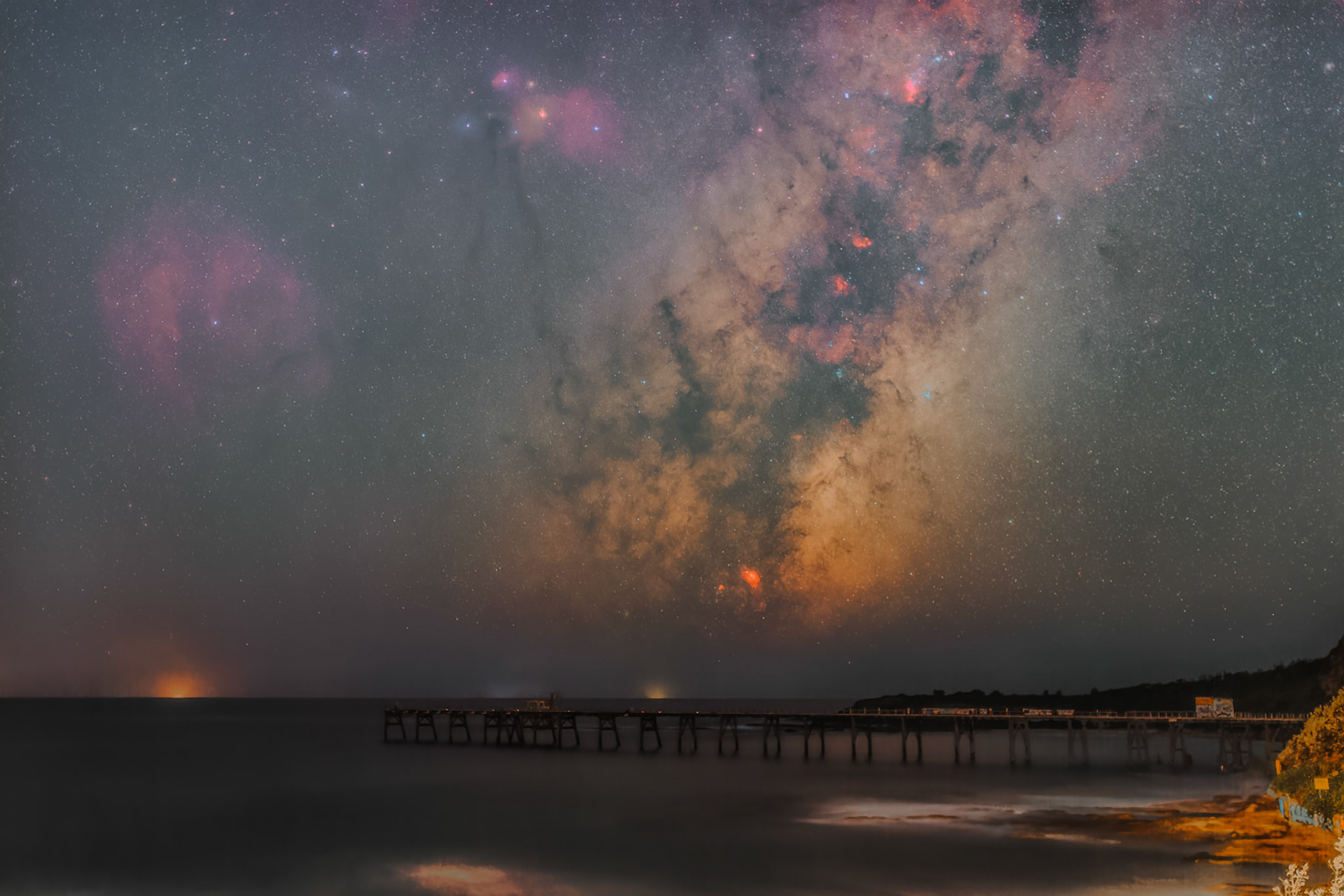 Milky Way over Catherine Hill Bay Jetty