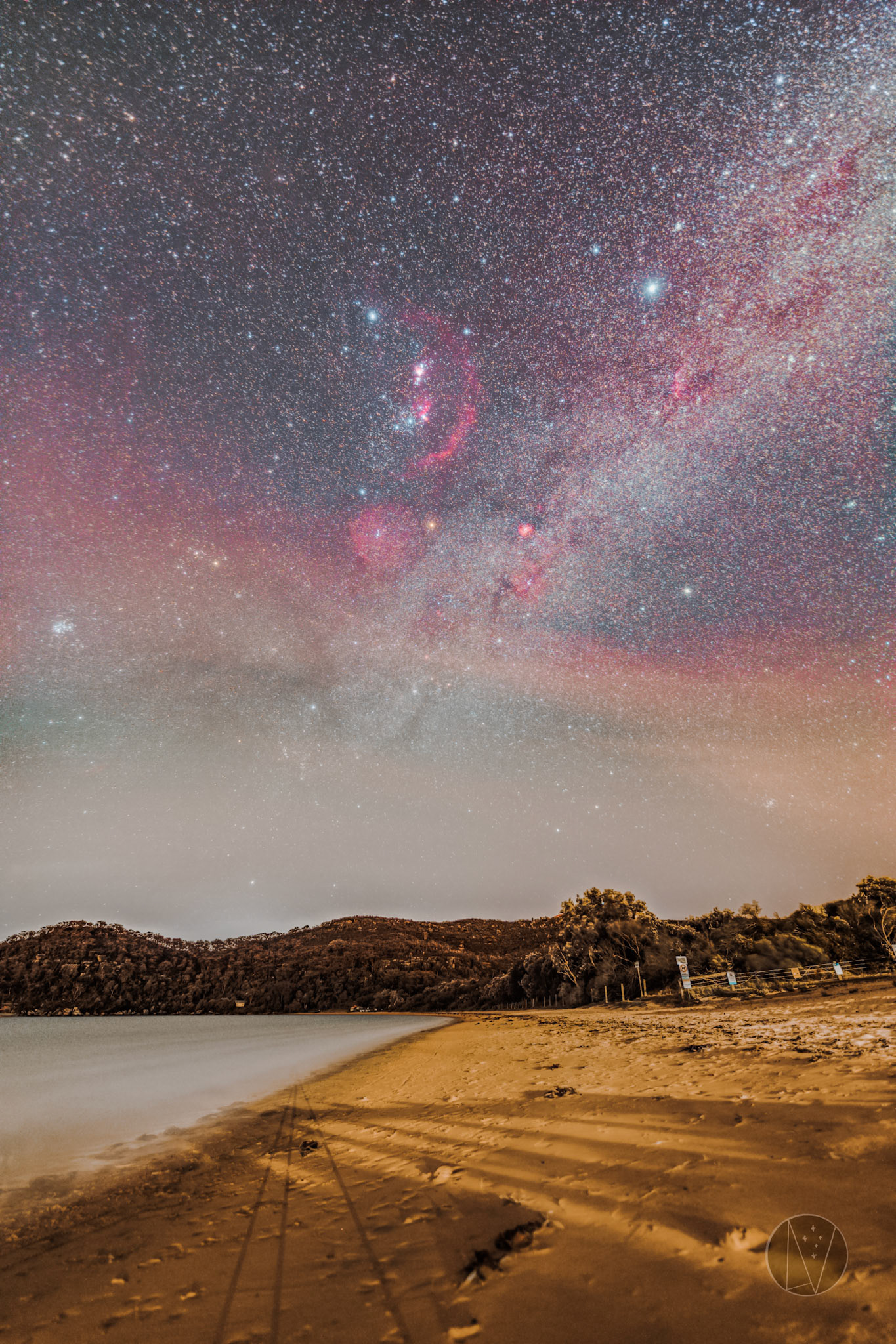 The summer night skies at Palm Beach