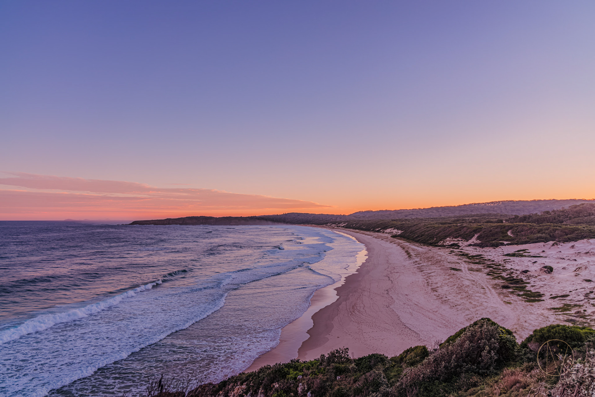 Sunset over Seal Rocks