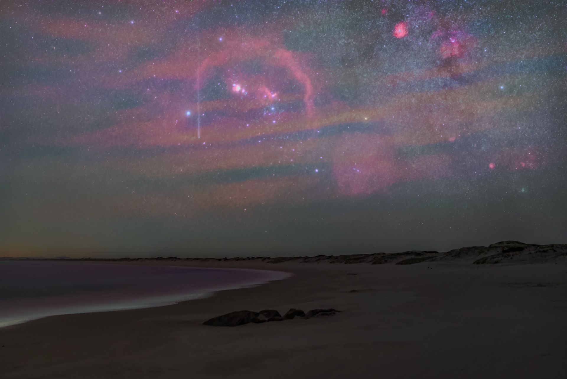 Orion and Comet Panstarrs from Dark Point