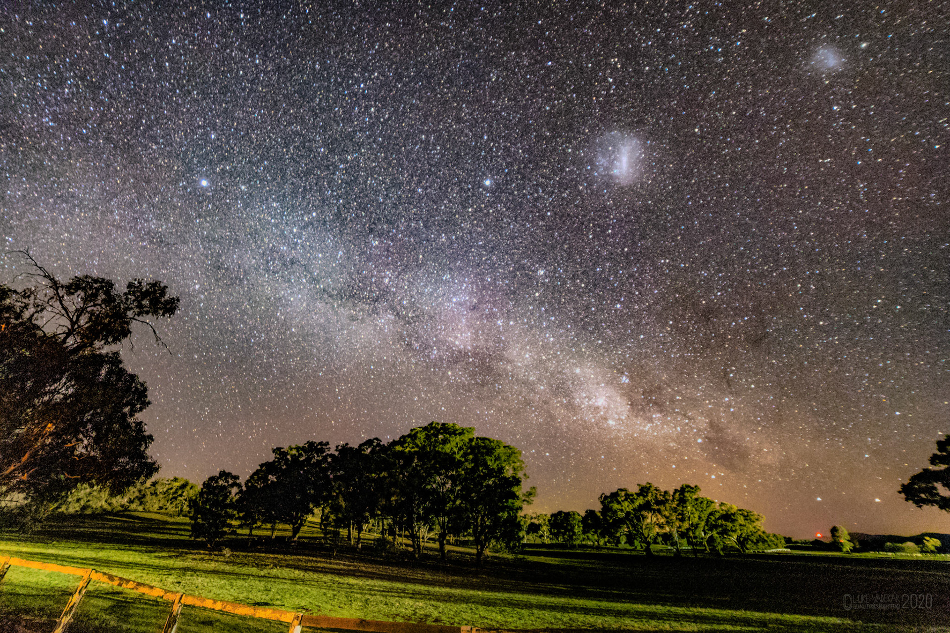 Milky Way &amp; Magellanic Clouds over Gooree Park