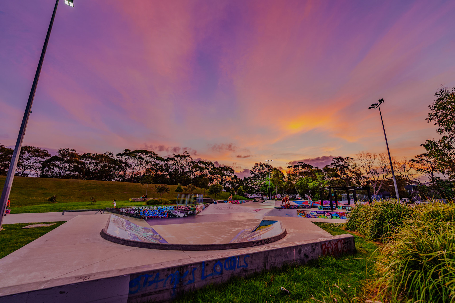 Sunset from Mutch Park Skatepark