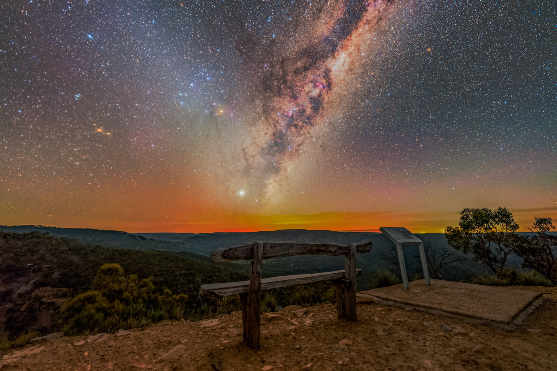 Milky Way rising from Hill End