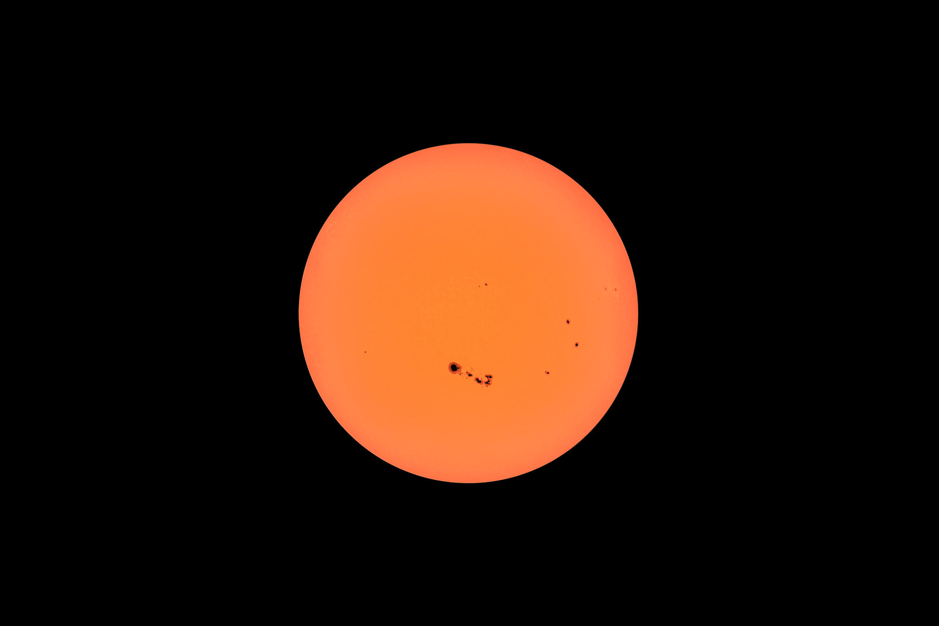 She Sun with a giant Sunspot