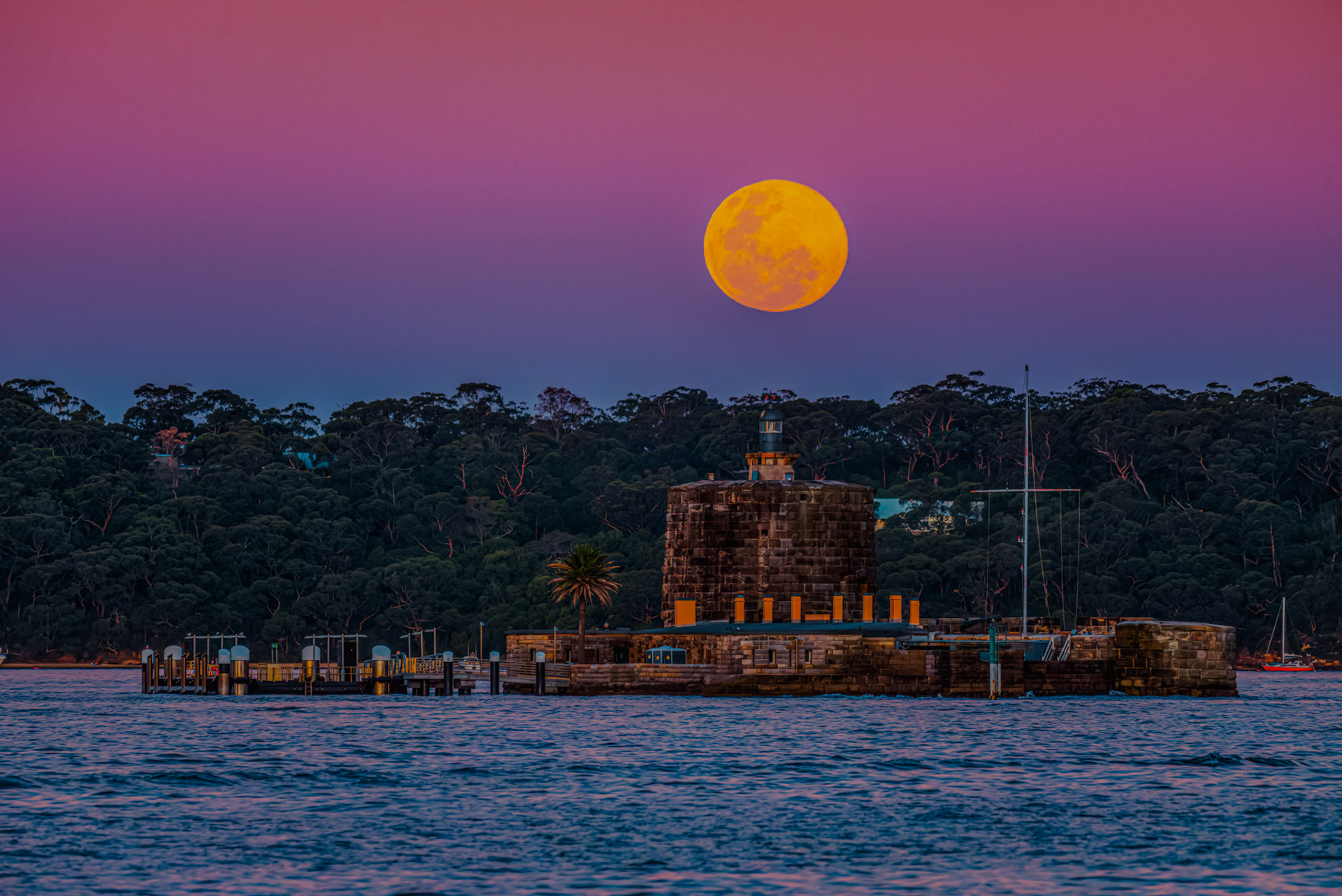 Full Moon over Fort Denison