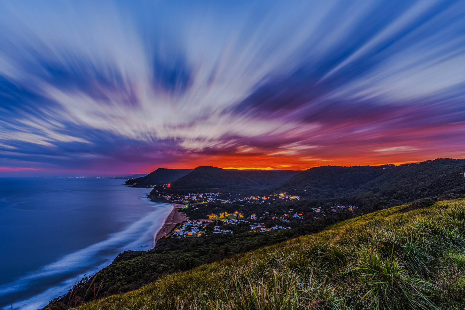 Long Exposure sunset from Stanwell Tops
