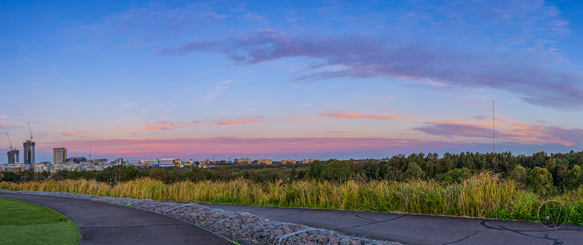 Bay Marker sunset panorama
