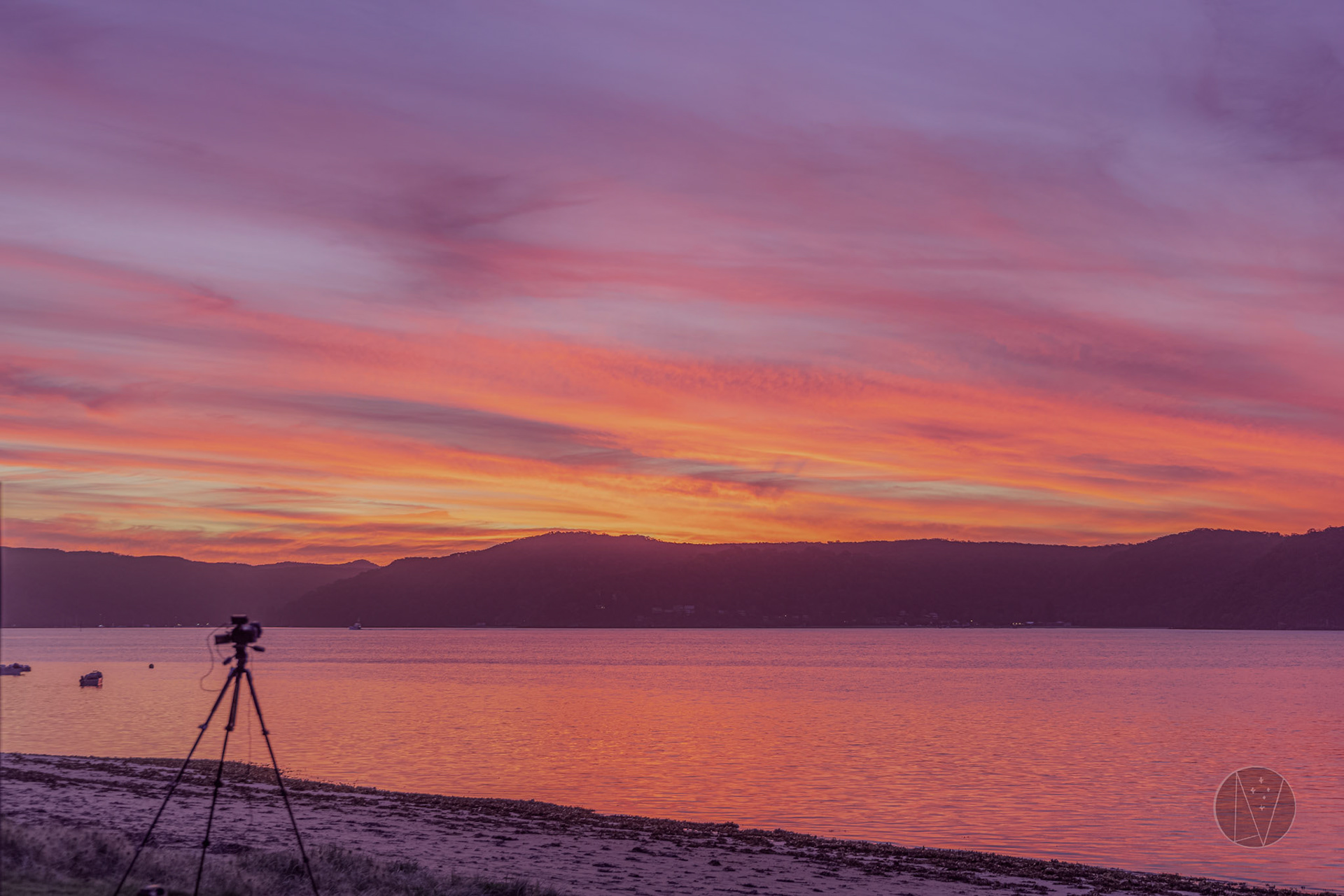 Sunset afterburn from Palm Beach