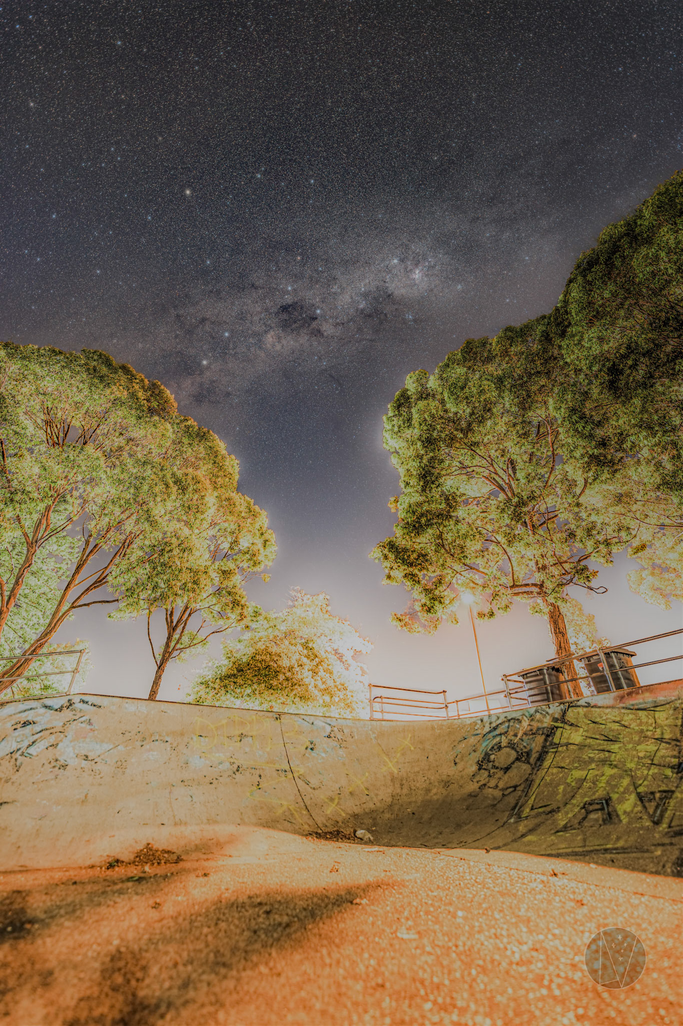 Milky Way over St Ives Skatepark