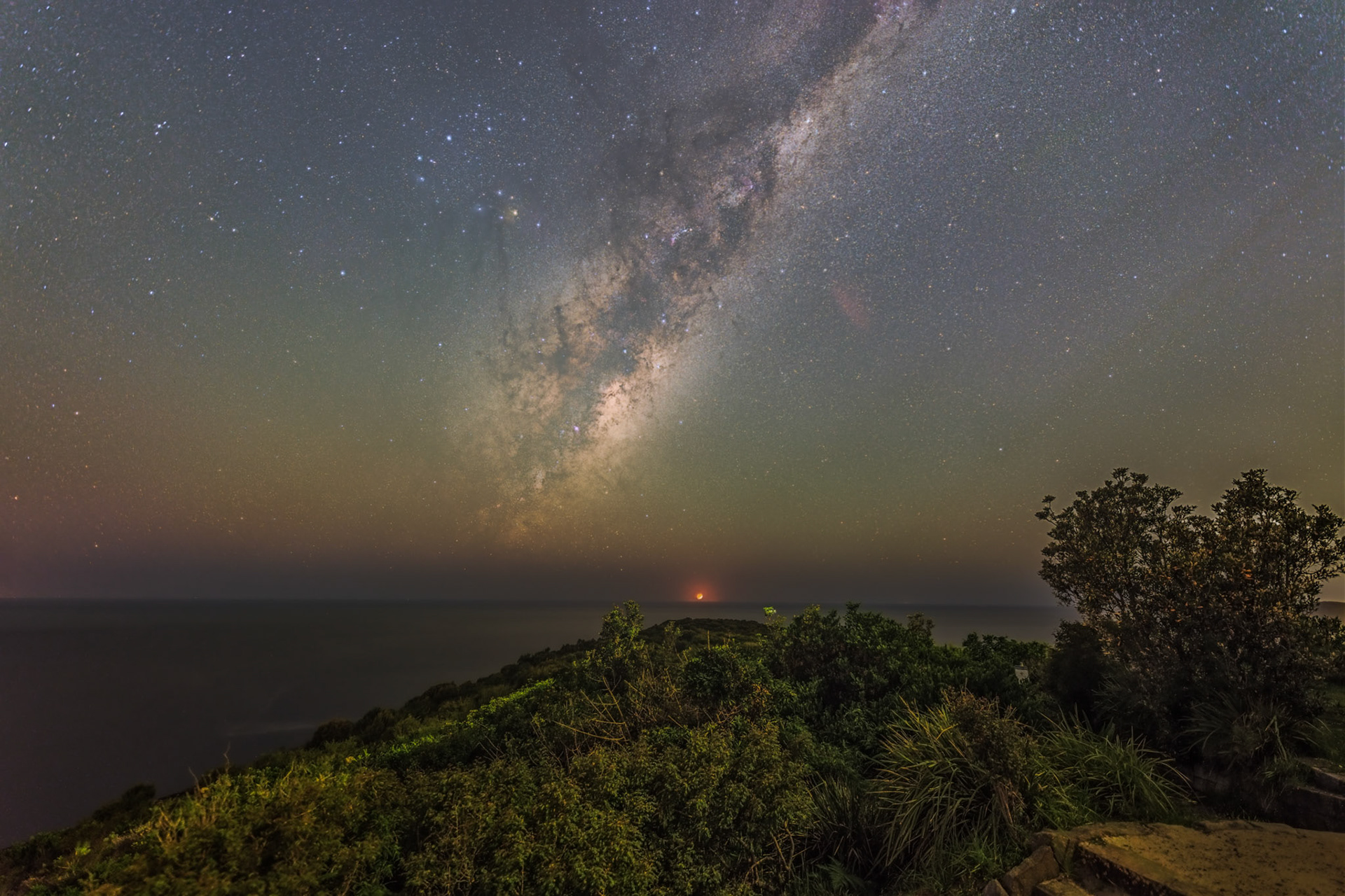 Milky Way and Moon from Barrenjoey