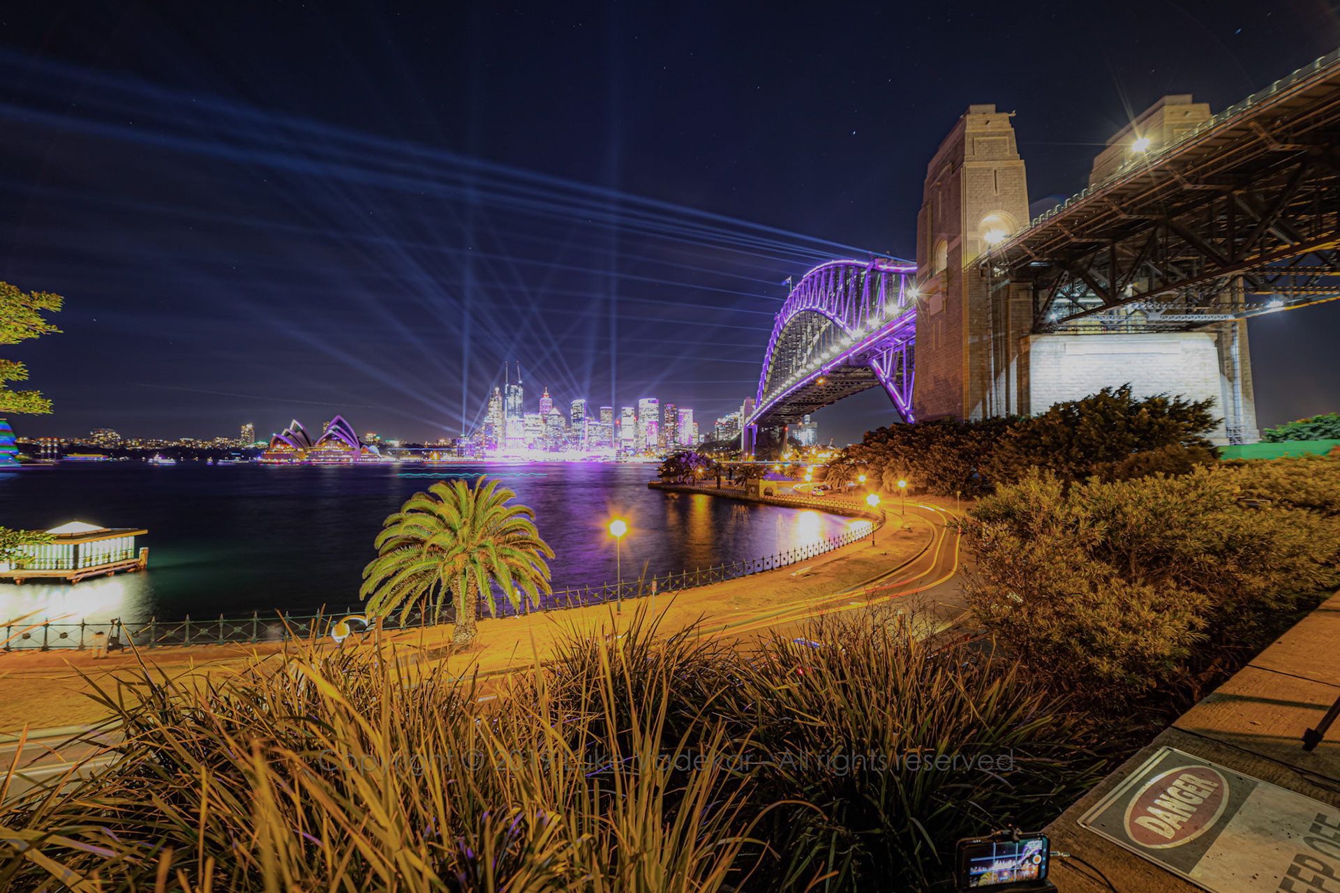 Vivid Lights from Jeffrey Street Lookout