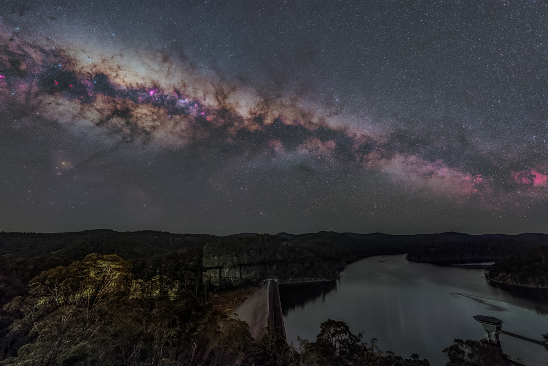 Milky Way over Mangrove Lake