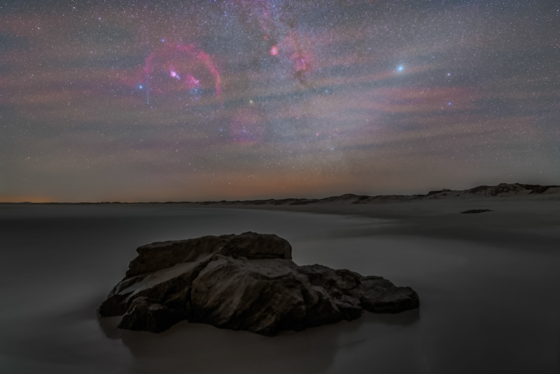 Orion and Comet Panstarrs from Dark Point