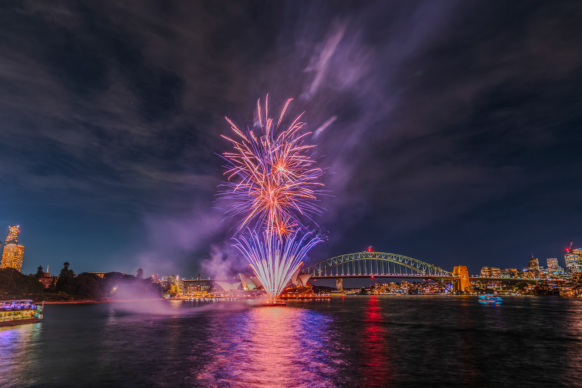 Fireworks at Mrs Macquaries Chair