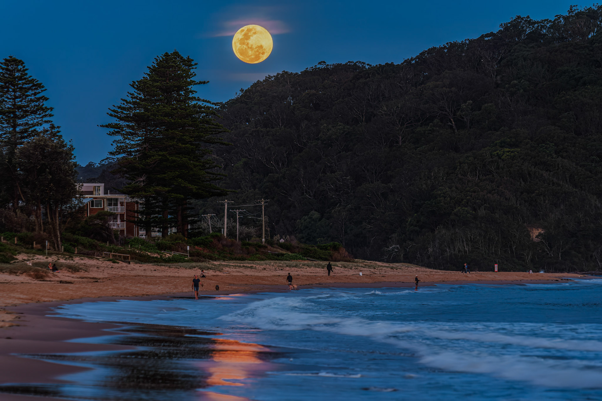 Supermoon from Umina Beach
