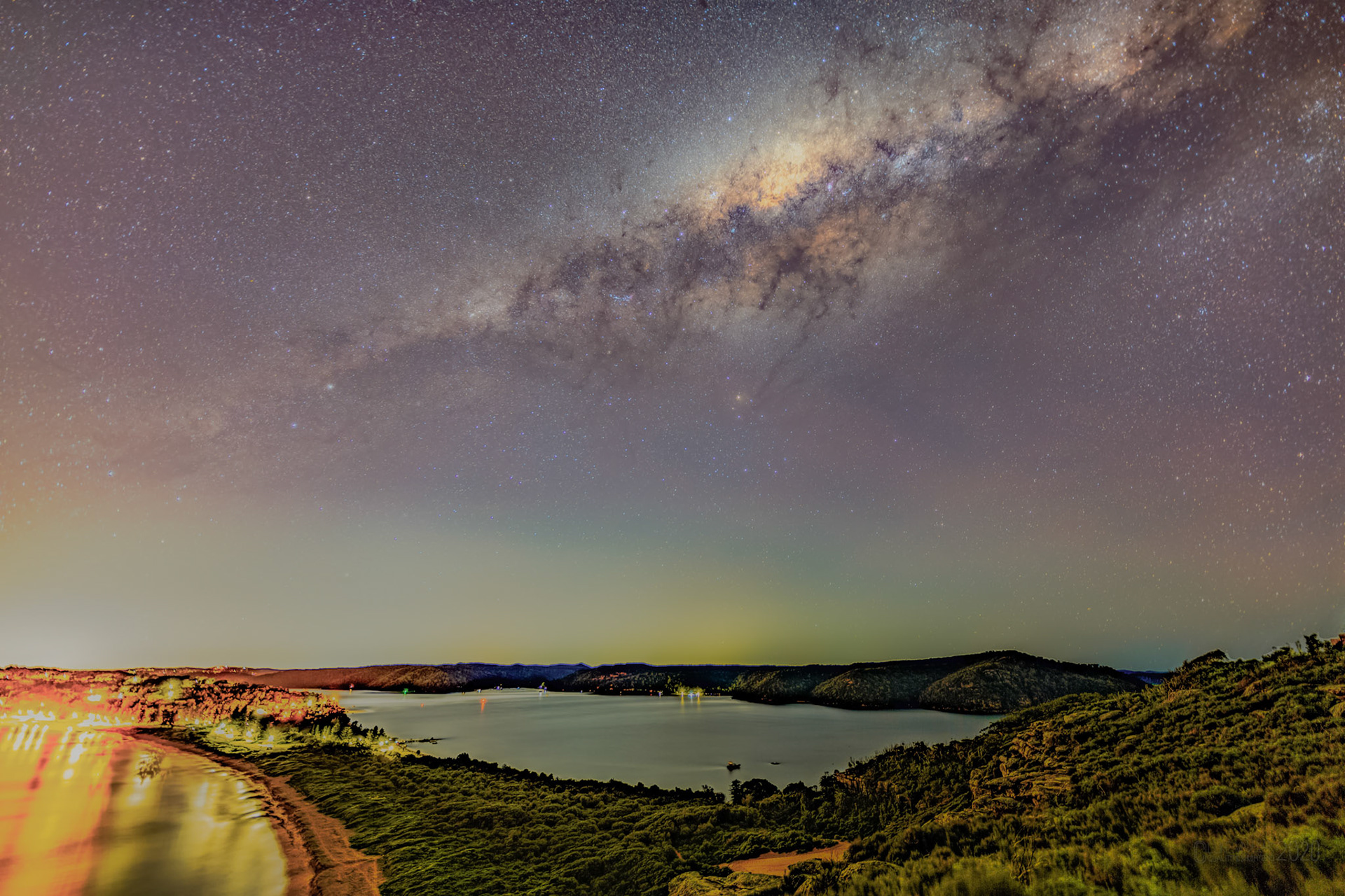 Milky Way arching over Palm Beach