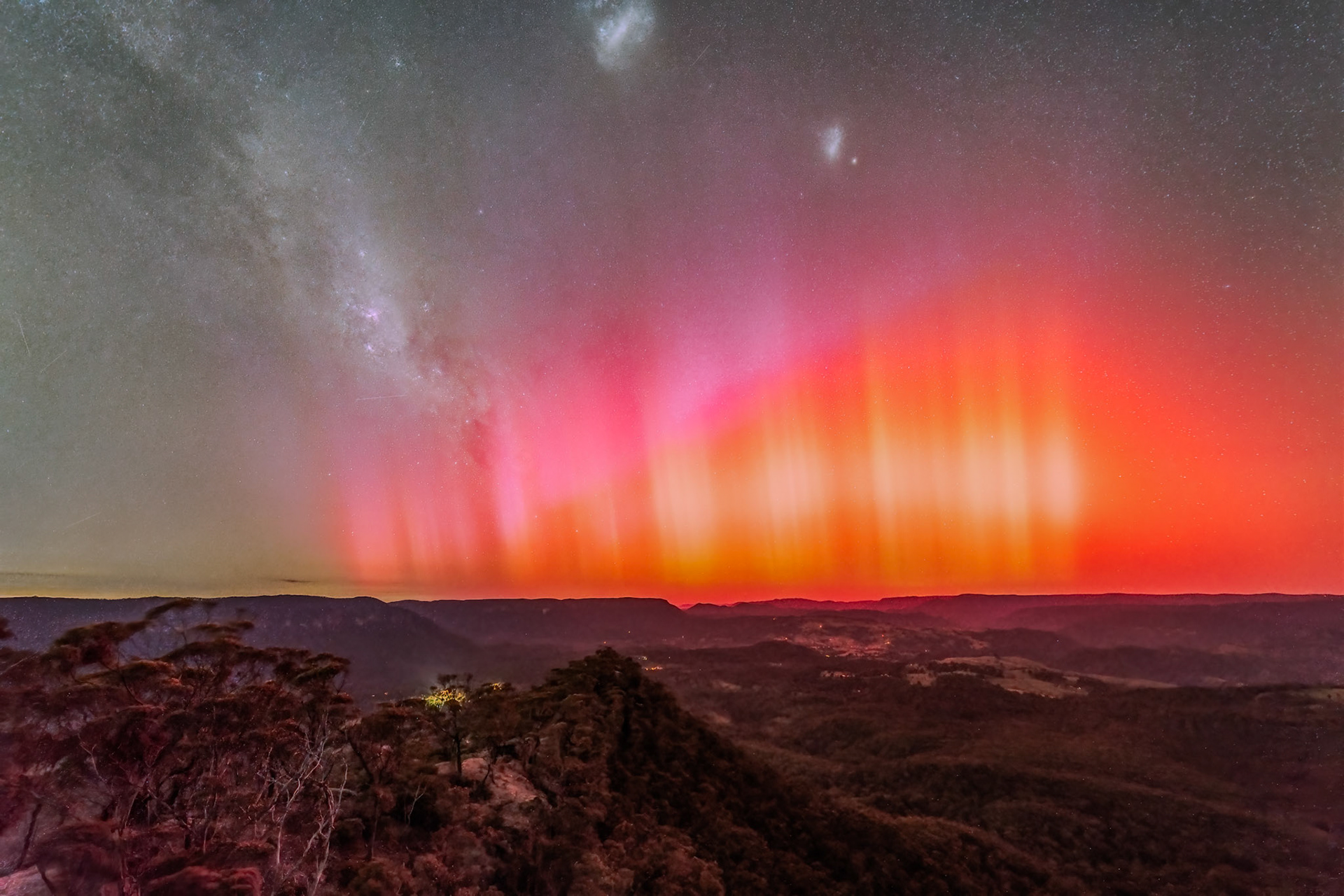 Aurora Australis from Hargraves Lookout