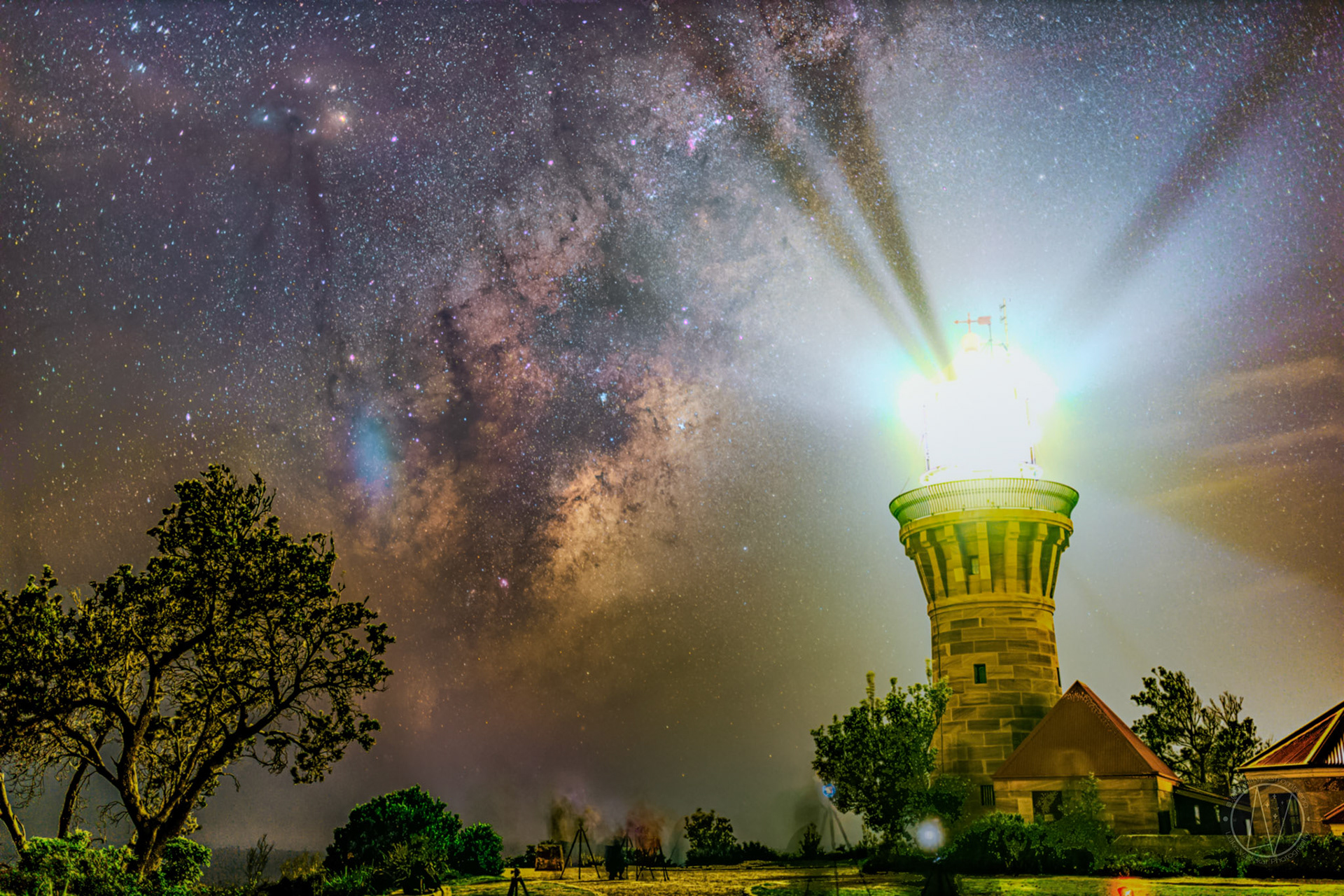 Milky Way behind Barrenjoey Lighthouse
