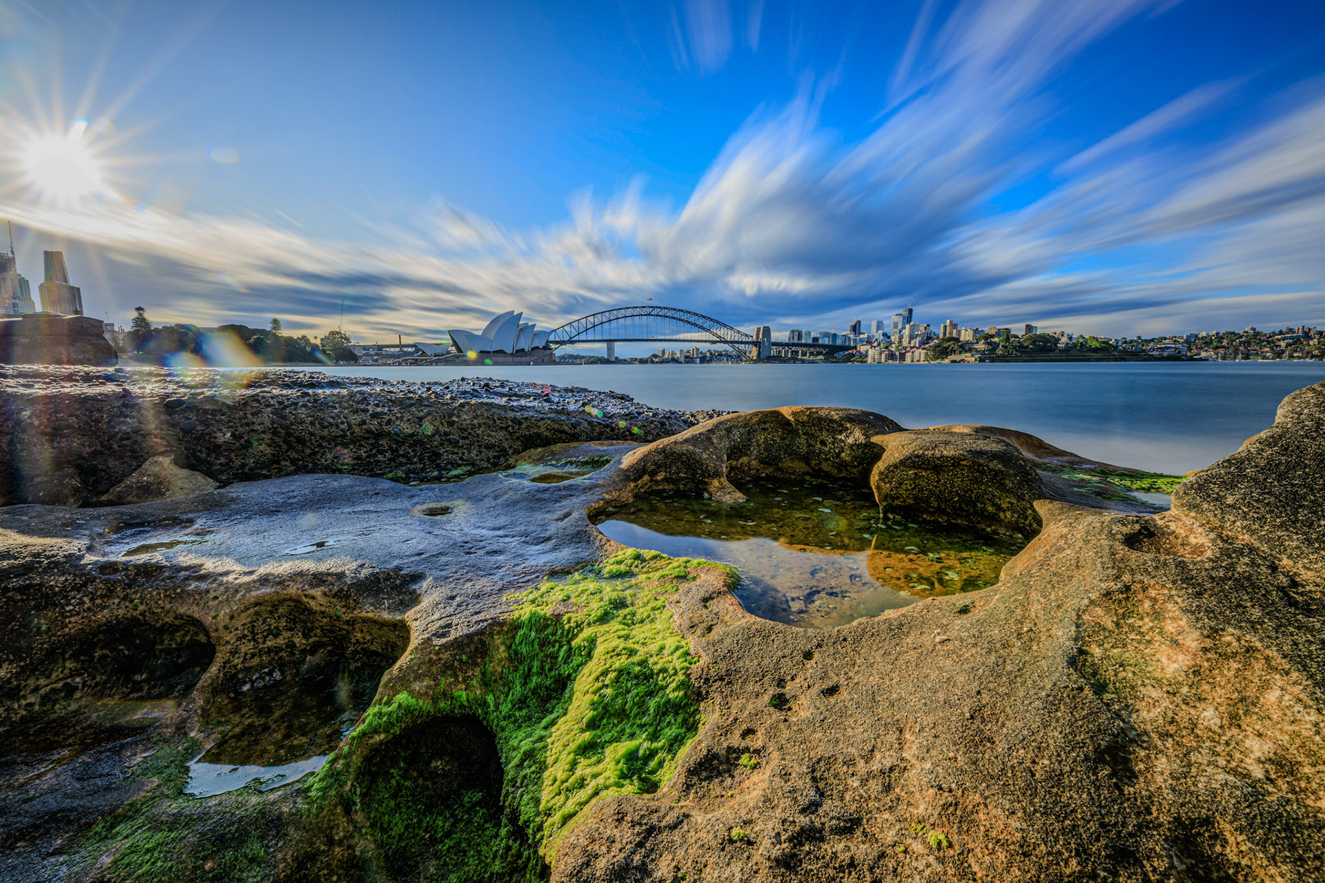 Clouds rolling over Mrs Macquarie's Chair