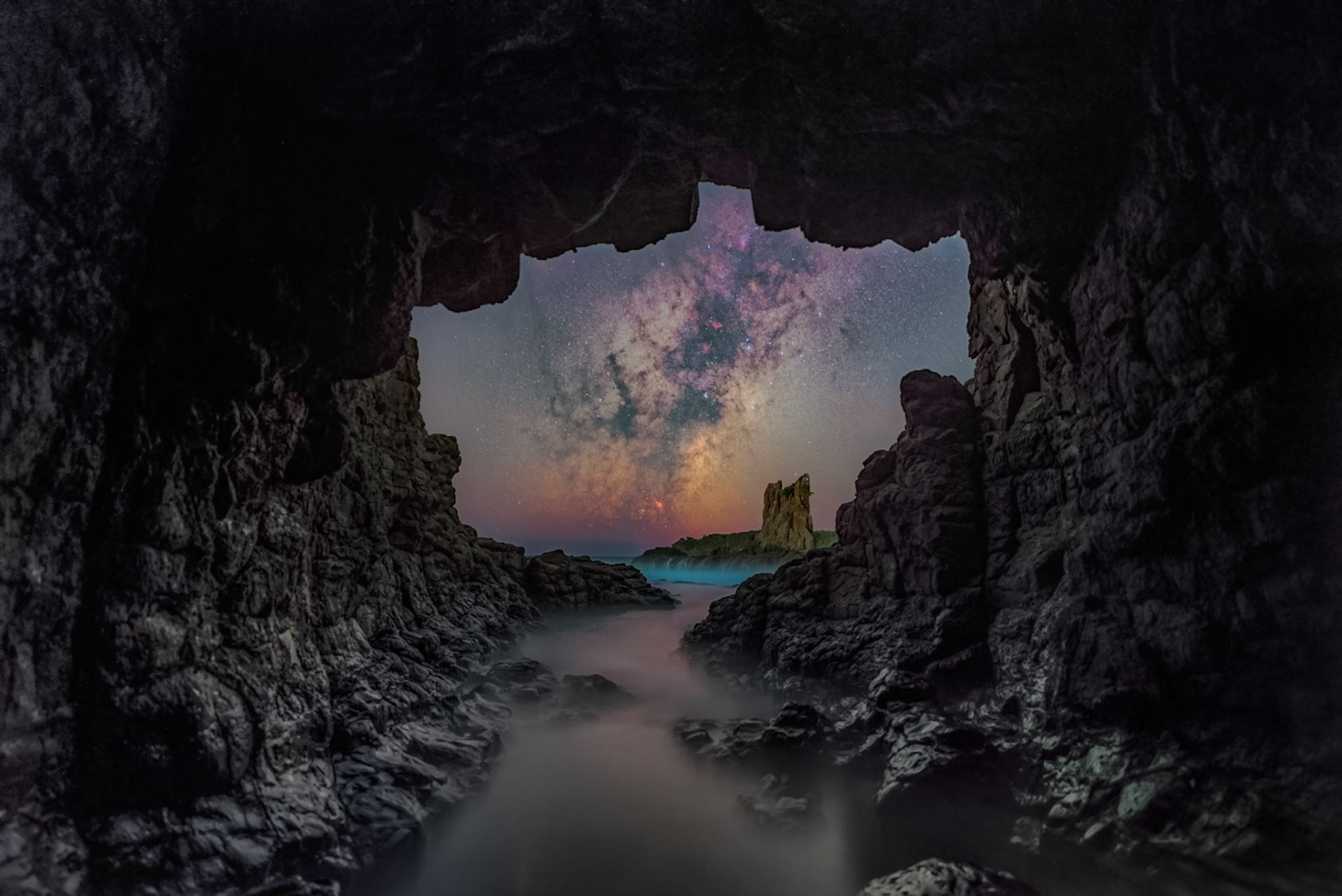 Milky Way from Cathedral Rock Cave