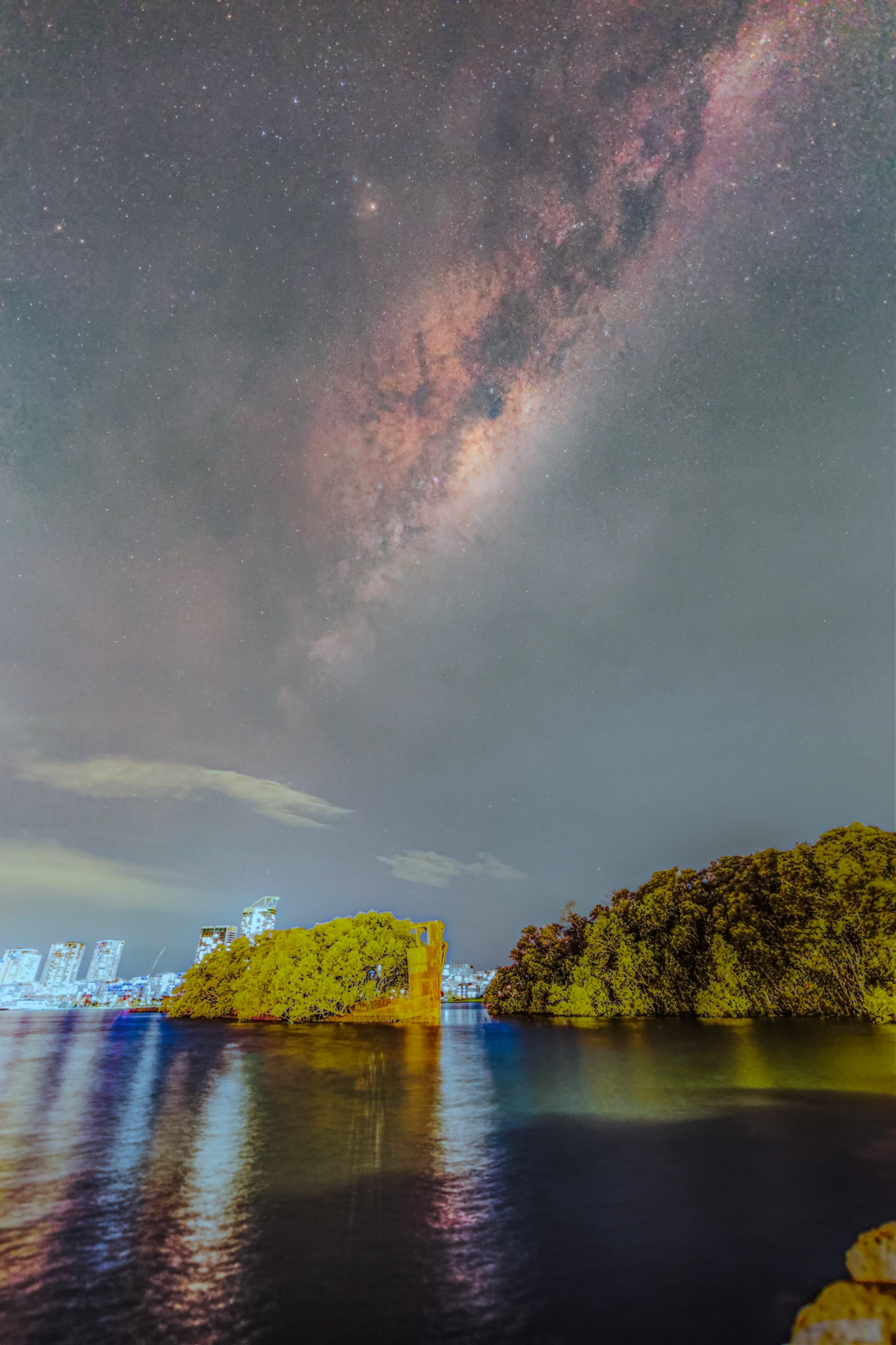 Milky Way over SS Ayrfield Shipwreck